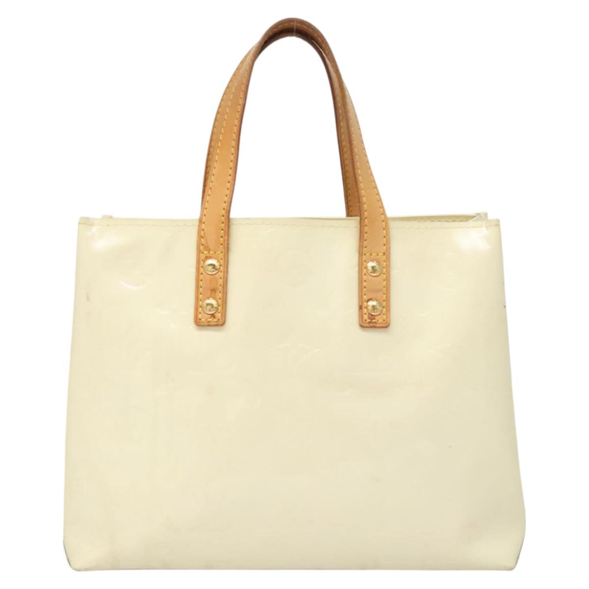 LOUIS VUITTON Monogram Vernis Reade PM Hand Bag Perle M91336 LV Auth 125524