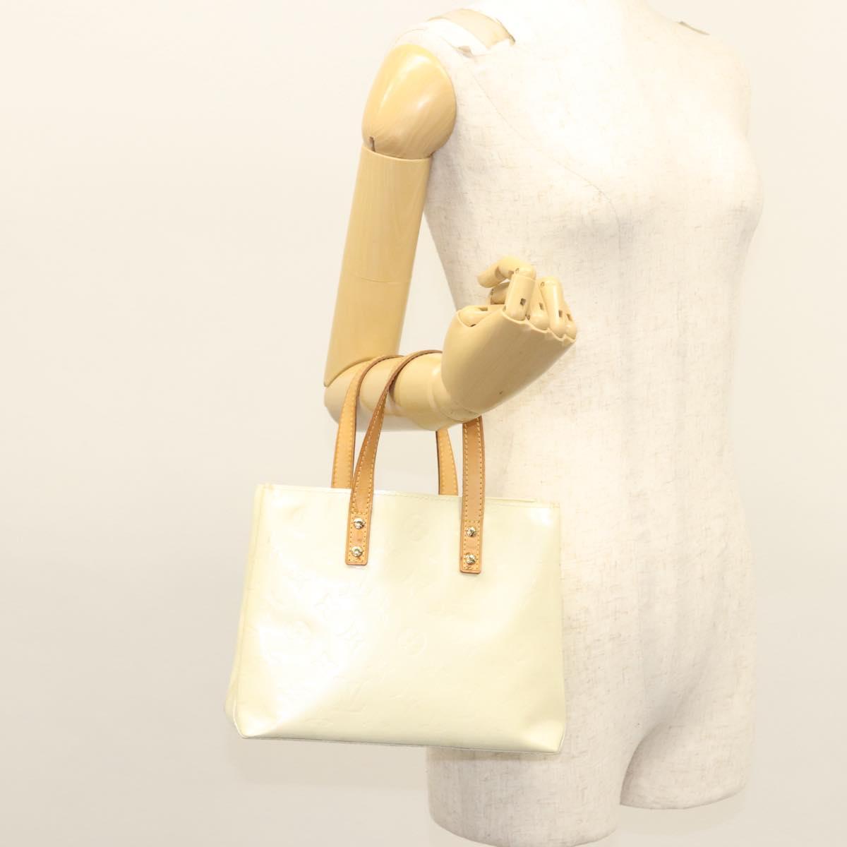 LOUIS VUITTON Monogram Vernis Reade PM Hand Bag Perle M91336 LV Auth 125524
