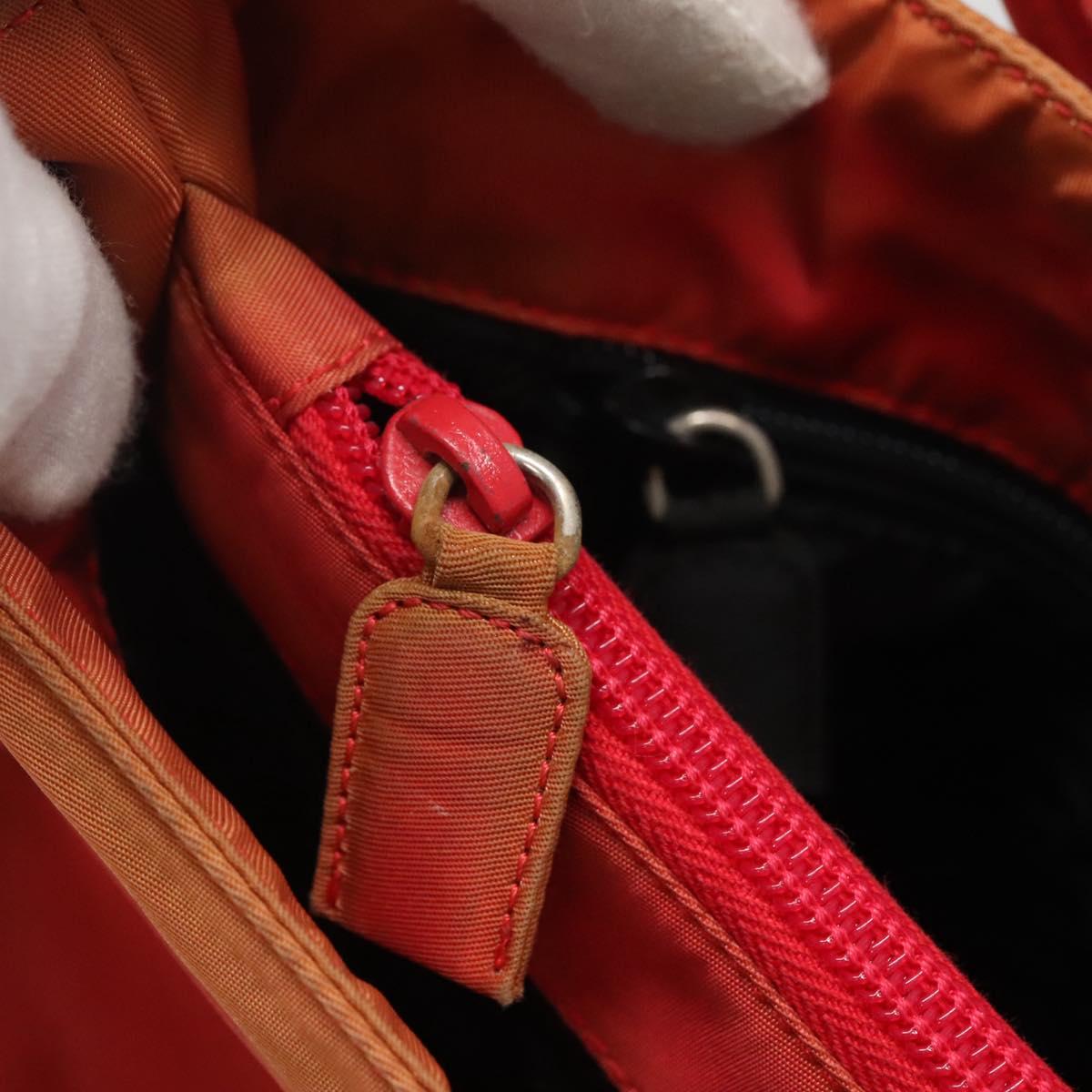 PRADA Tote Bag Nylon Red Auth 125554