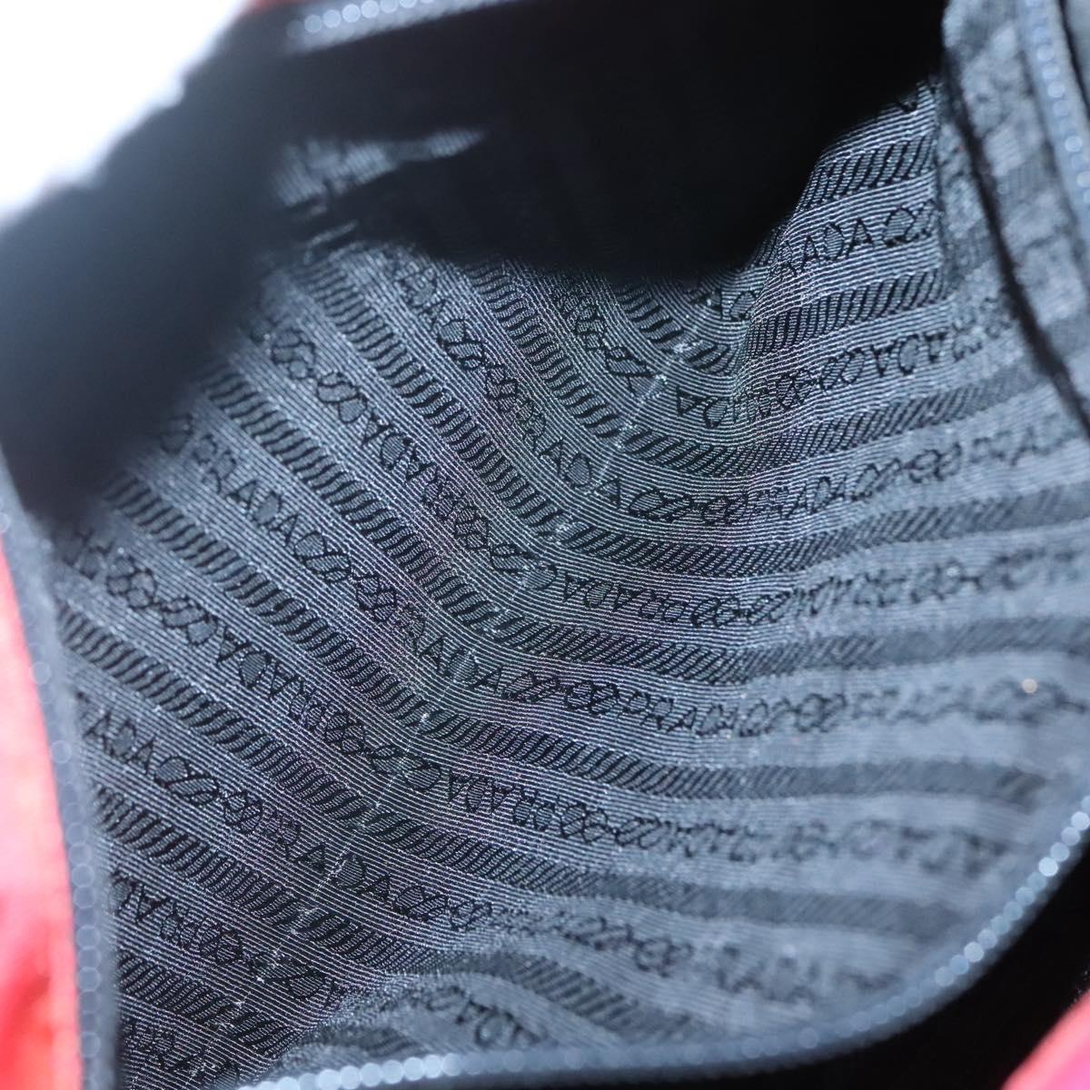 PRADA Tote Bag Nylon Red Auth 125554