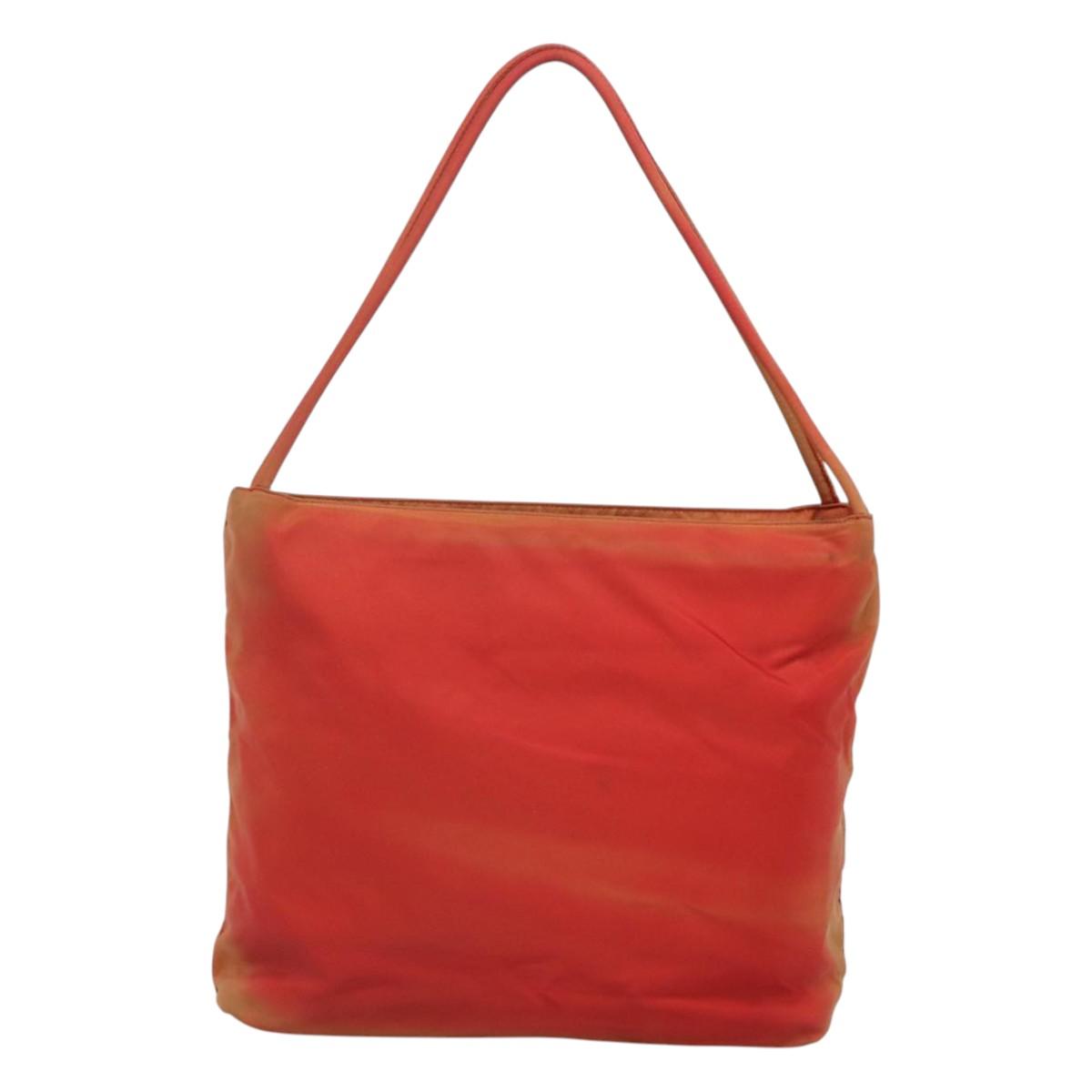 PRADA Tote Bag Nylon Red Auth 125554