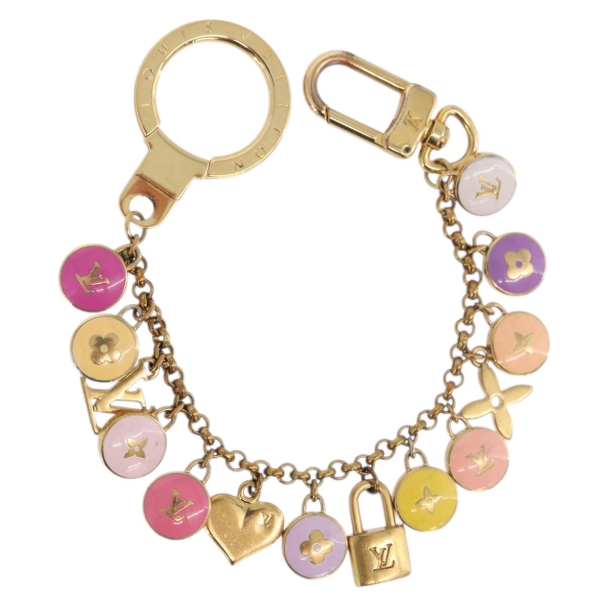 LOUIS VUITTON Porte Cles Chainne Pastille Key Holder metal M65386 Auth 125556