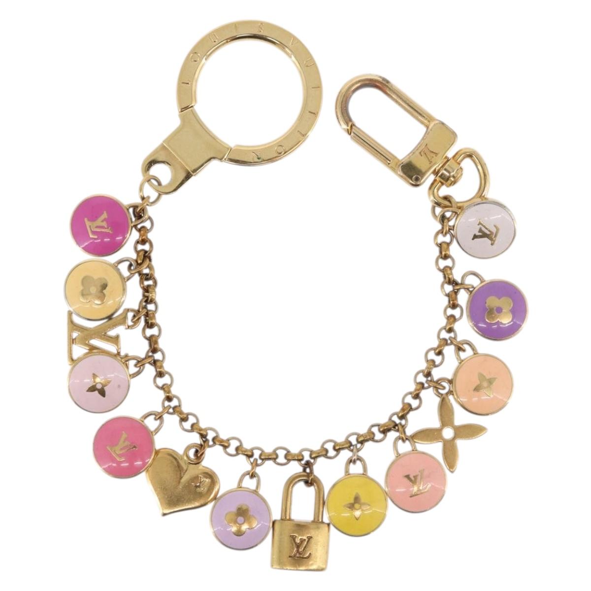 LOUIS VUITTON Porte Cles Chainne Pastille Key Holder metal M65386 Auth 125556