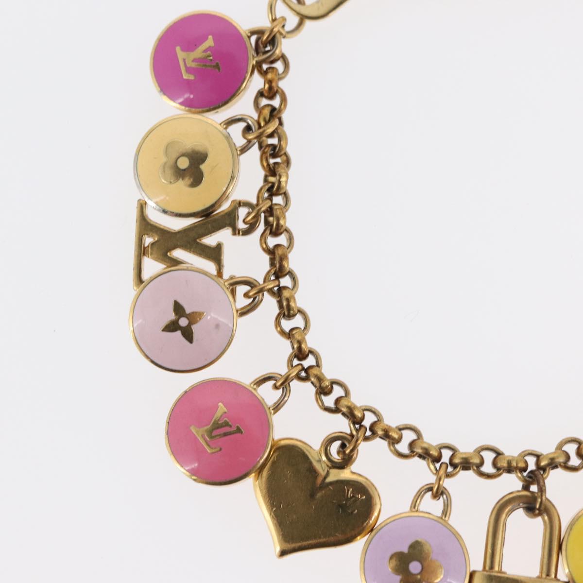 LOUIS VUITTON Porte Cles Chainne Pastille Key Holder metal M65386 Auth 125556