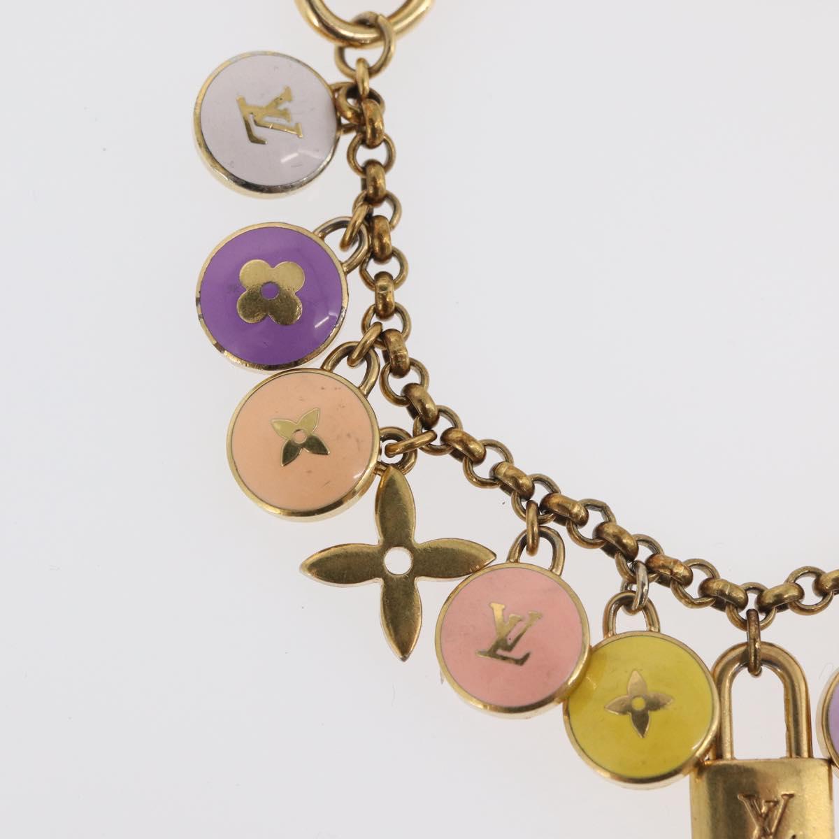 LOUIS VUITTON Porte Cles Chainne Pastille Key Holder metal M65386 Auth 125556
