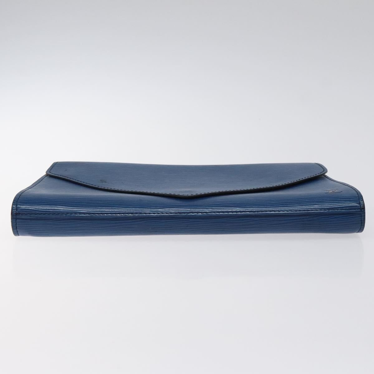 LOUIS VUITTON Epi Art Deco Clutch Bag Blue M52635 LV Auth 125561