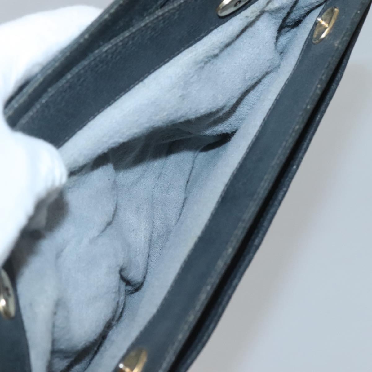 GUCCI GG Supreme Sherry Line Shoulder Bag PVC Navy Gold 49 02 029 Auth 125566