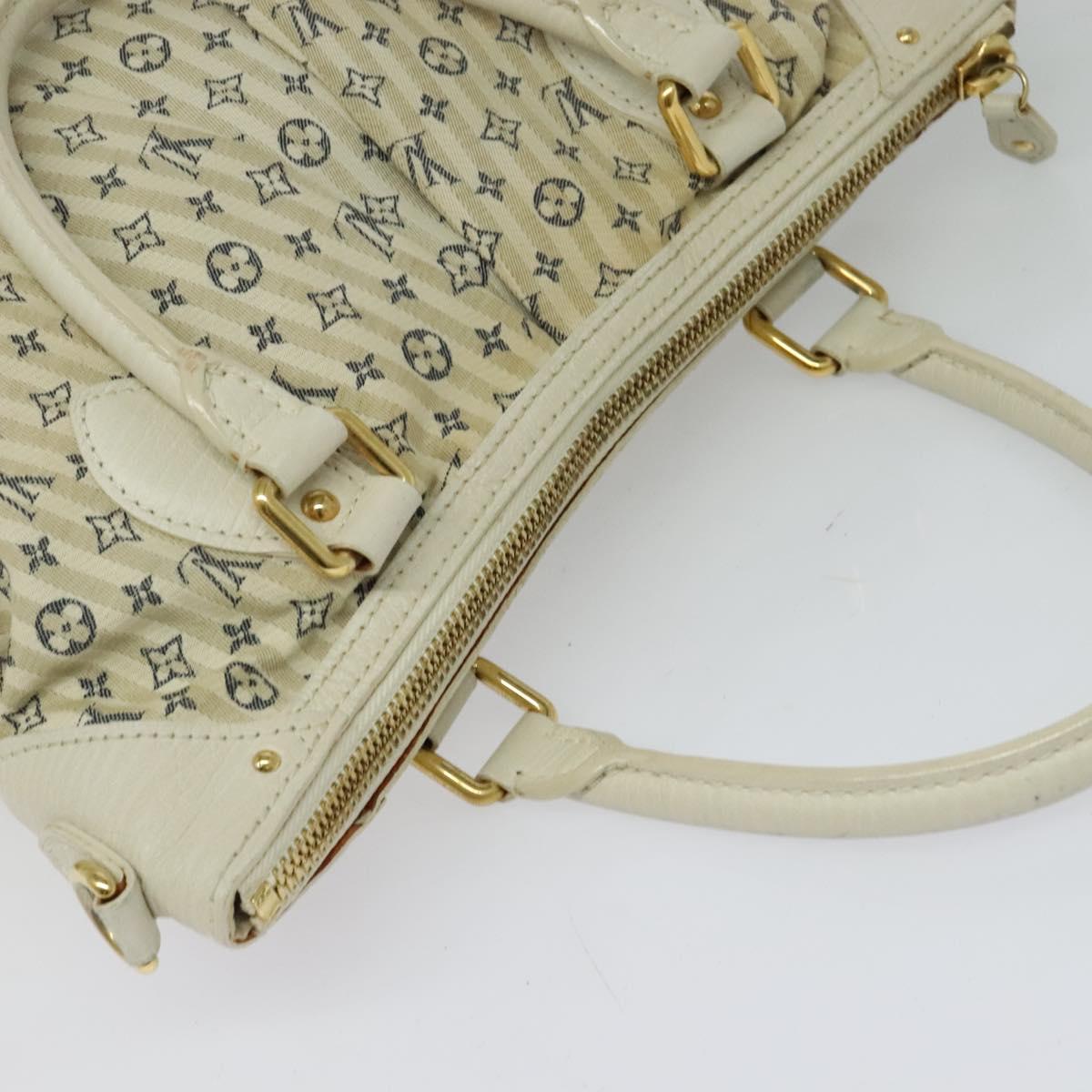 LOUIS VUITTON Monogram Mini Lin Croisette Marina PM Bag Beige M95494 Auth 125591