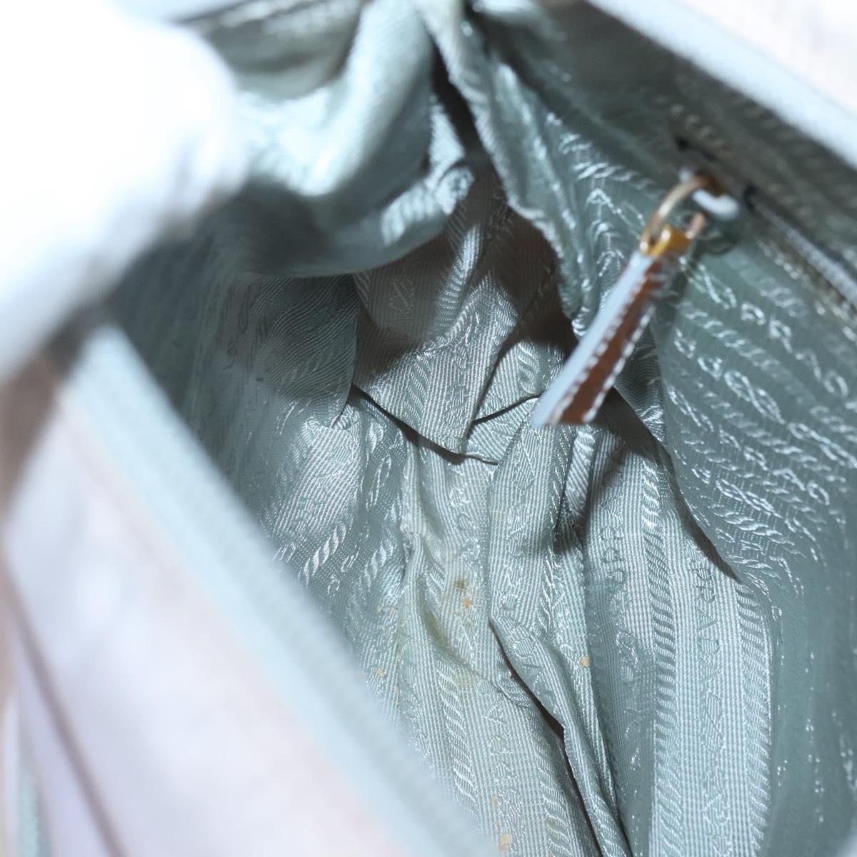 PRADA Shoulder Bag Nylon Pink Silver Auth 125599