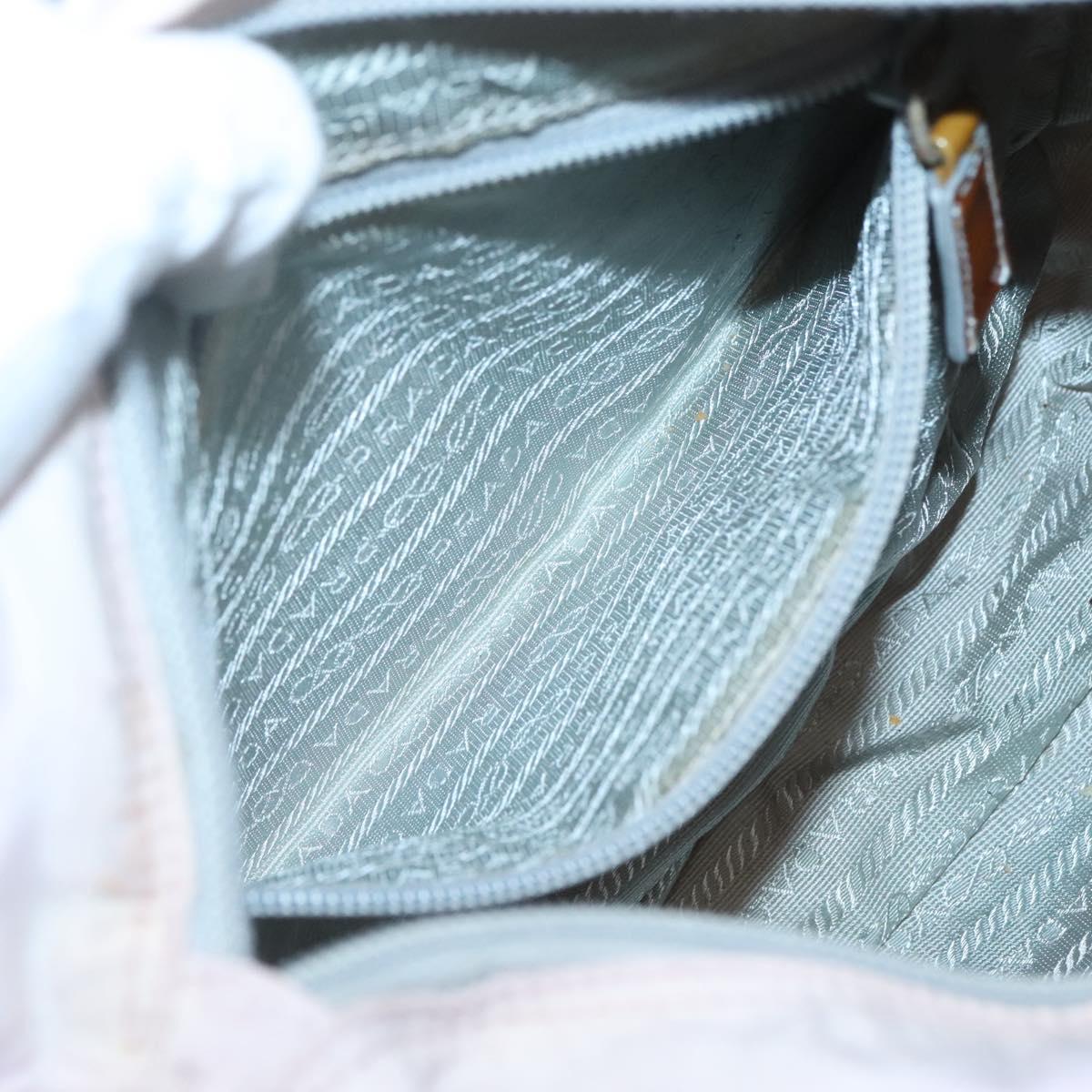 PRADA Shoulder Bag Nylon Pink Silver Auth 125599