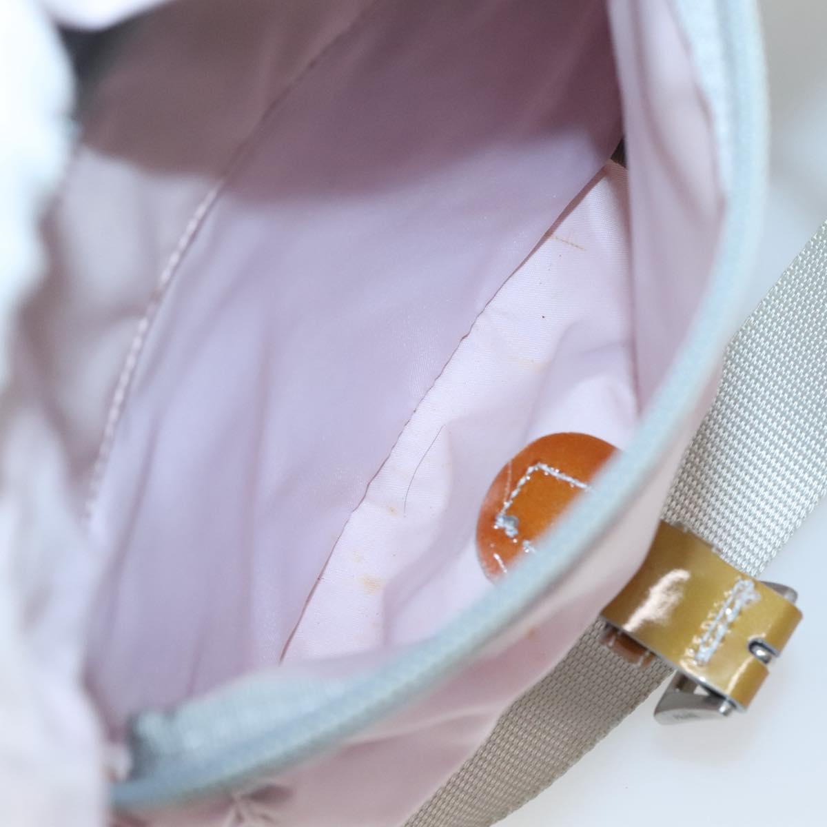 PRADA Shoulder Bag Nylon Pink Silver Auth 125599
