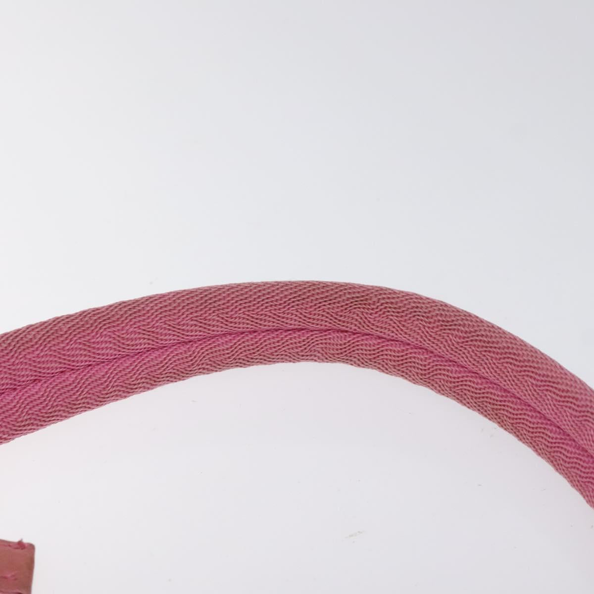 PRADA Hand Bag Nylon Pink Silver Auth 125627