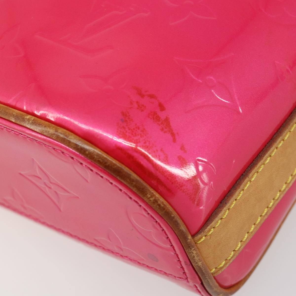 LOUIS VUITTON Monogram Vernis Sullivan Vertical Bag Pink M91259 LV Auth 125628A