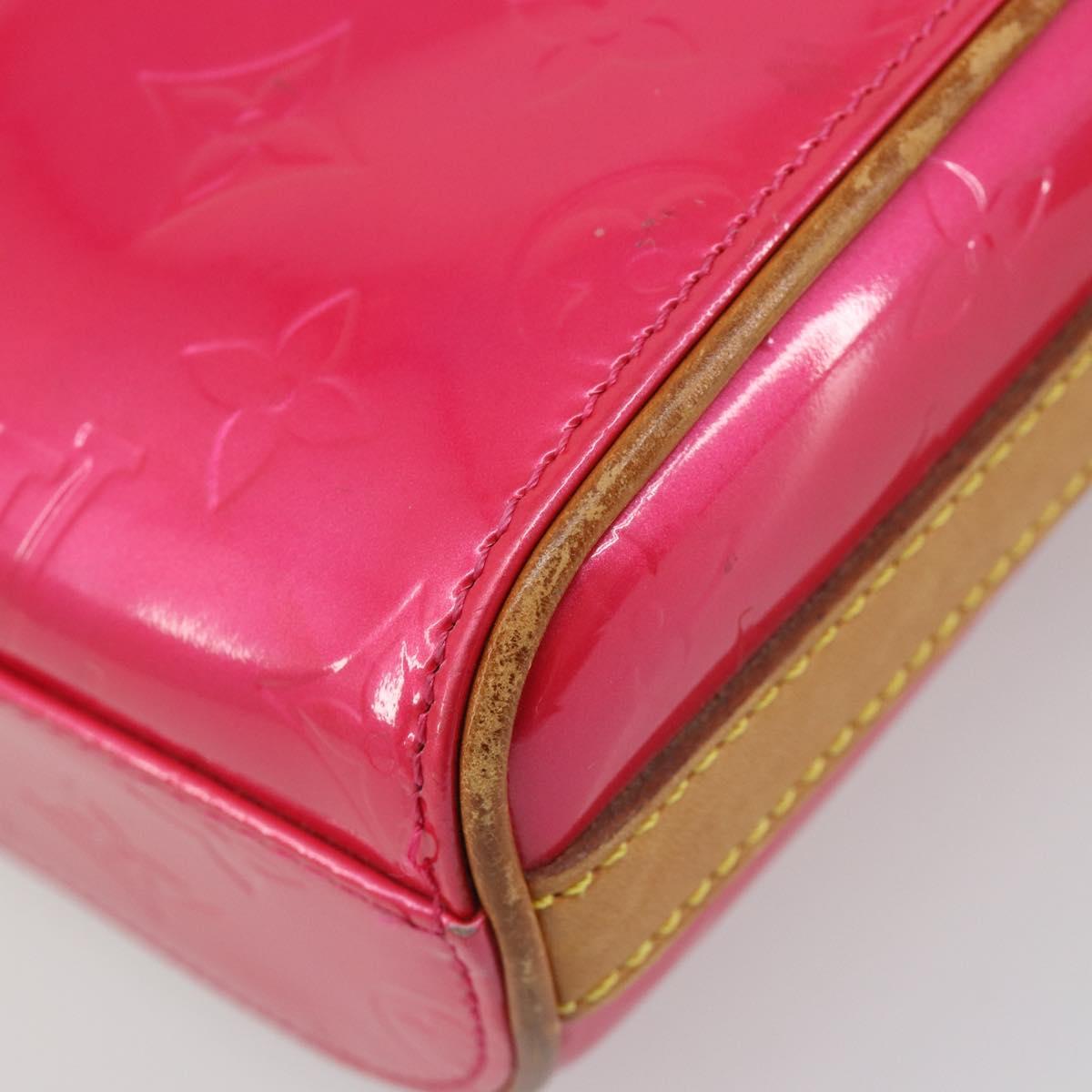 LOUIS VUITTON Monogram Vernis Sullivan Vertical Bag Pink M91259 LV Auth 125628A