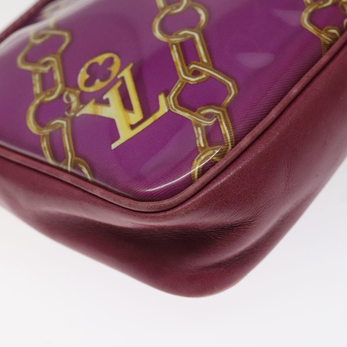 LOUIS VUITTON Monogram Charm Pochette Accessoires Fuchsia M95160 LV Auth 125630V