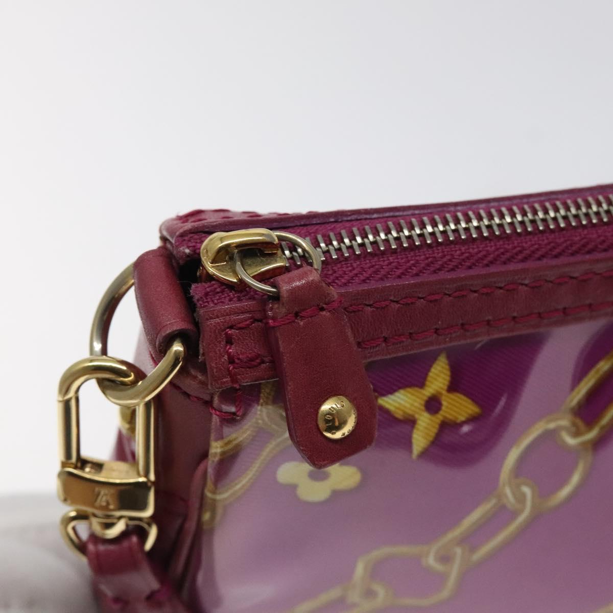 LOUIS VUITTON Monogram Charm Pochette Accessoires Fuchsia M95160 LV Auth 125630V