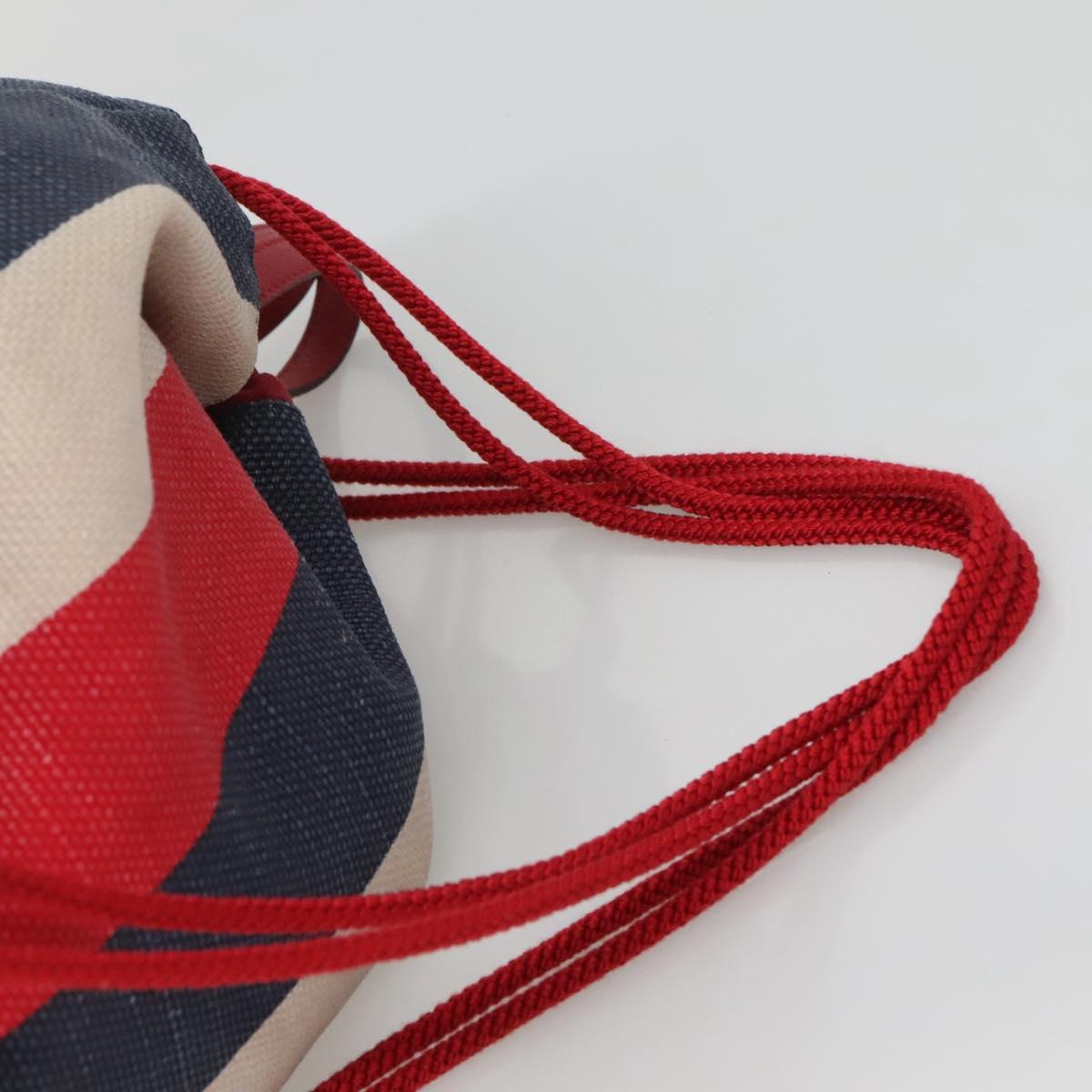 GUCCI Web Sherry Line Backpack Canvas Red Blue 473872 Auth 125637