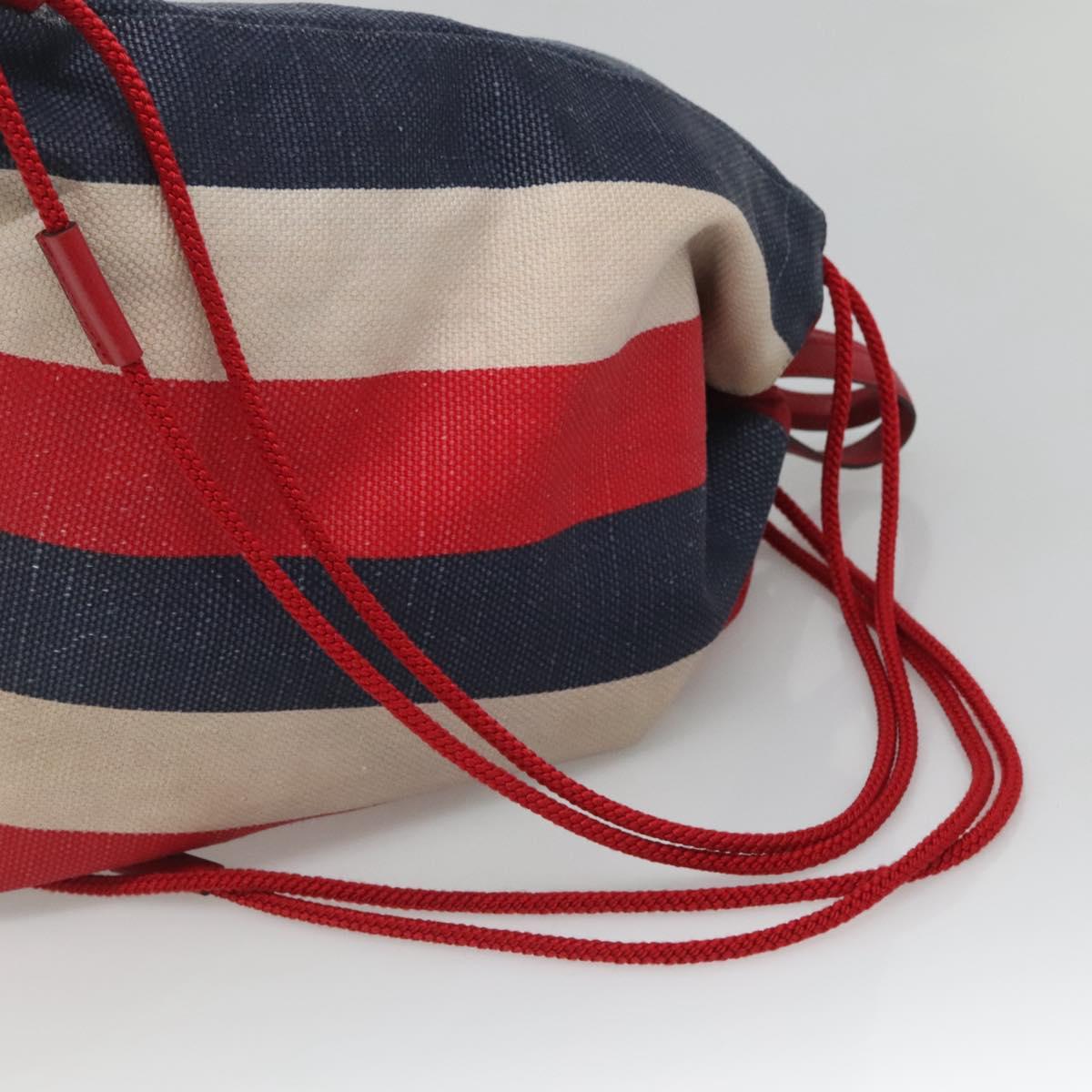 GUCCI Web Sherry Line Backpack Canvas Red Blue 473872 Auth 125637