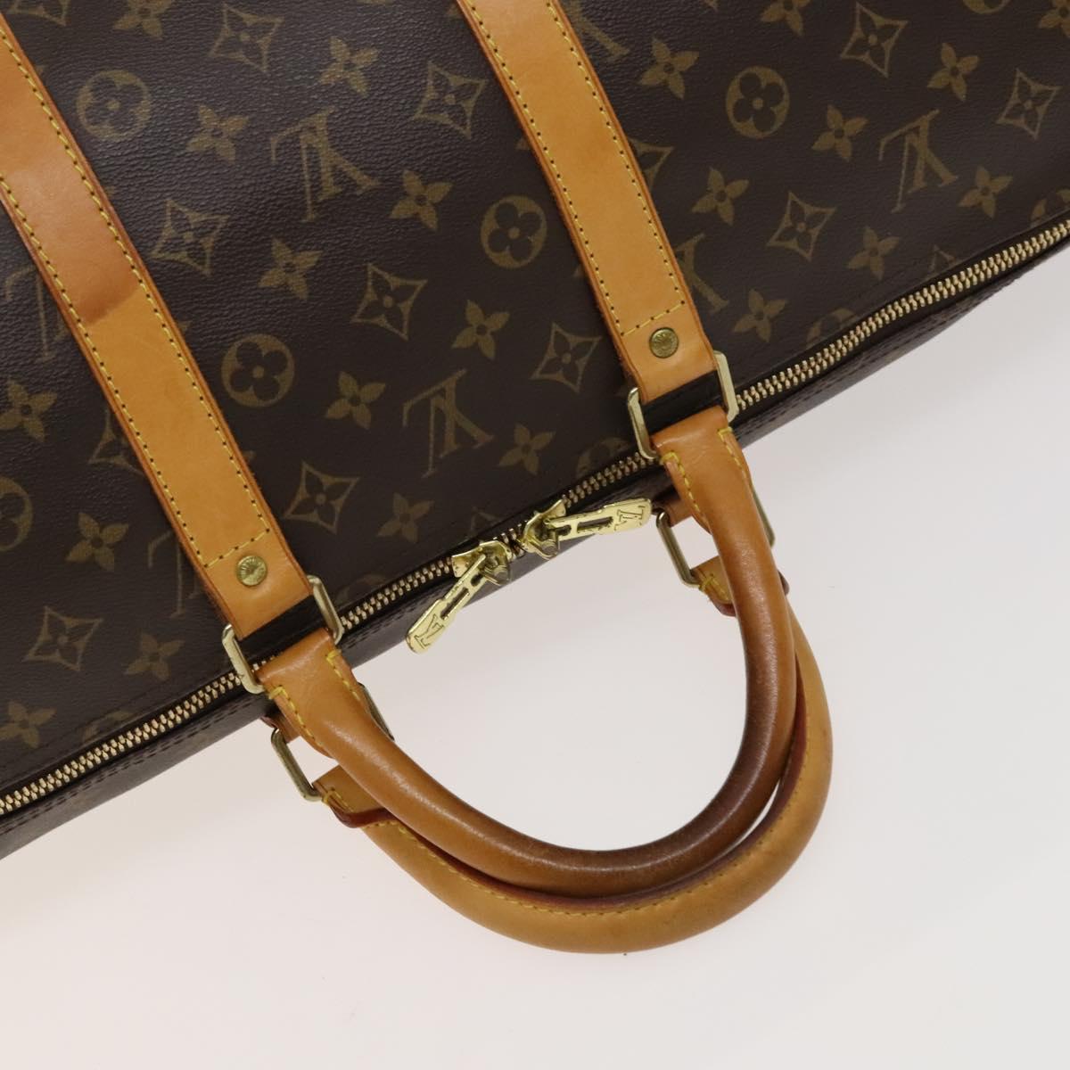 LOUIS VUITTON Monogram Keepall 55 Boston Bag M41424 LV Auth 125651