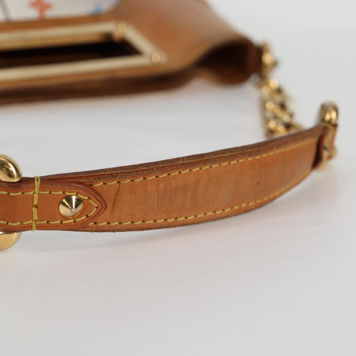 LOUIS VUITTON Monogram Multicolor Judy MM Bag 2Way White M40255 LV Auth 125654