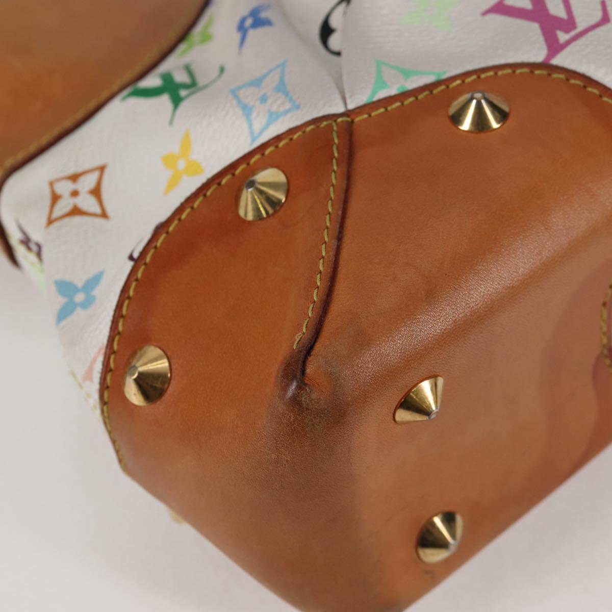 LOUIS VUITTON Monogram Multicolor Judy MM Bag 2Way White M40255 LV Auth 125654