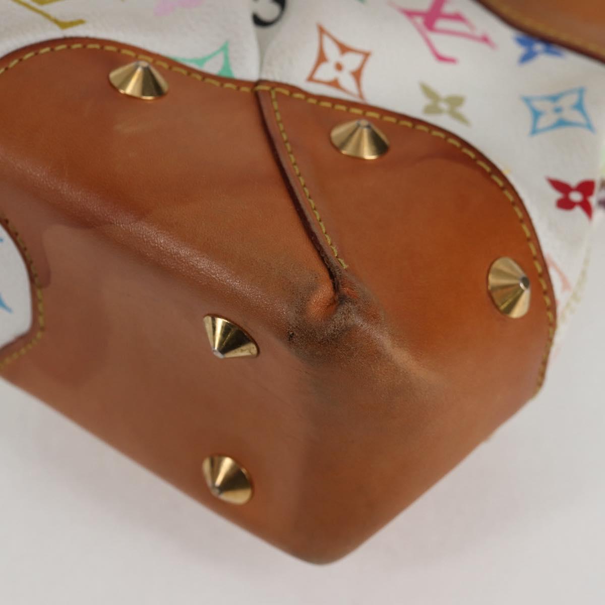 LOUIS VUITTON Monogram Multicolor Judy MM Bag 2Way White M40255 LV Auth 125654