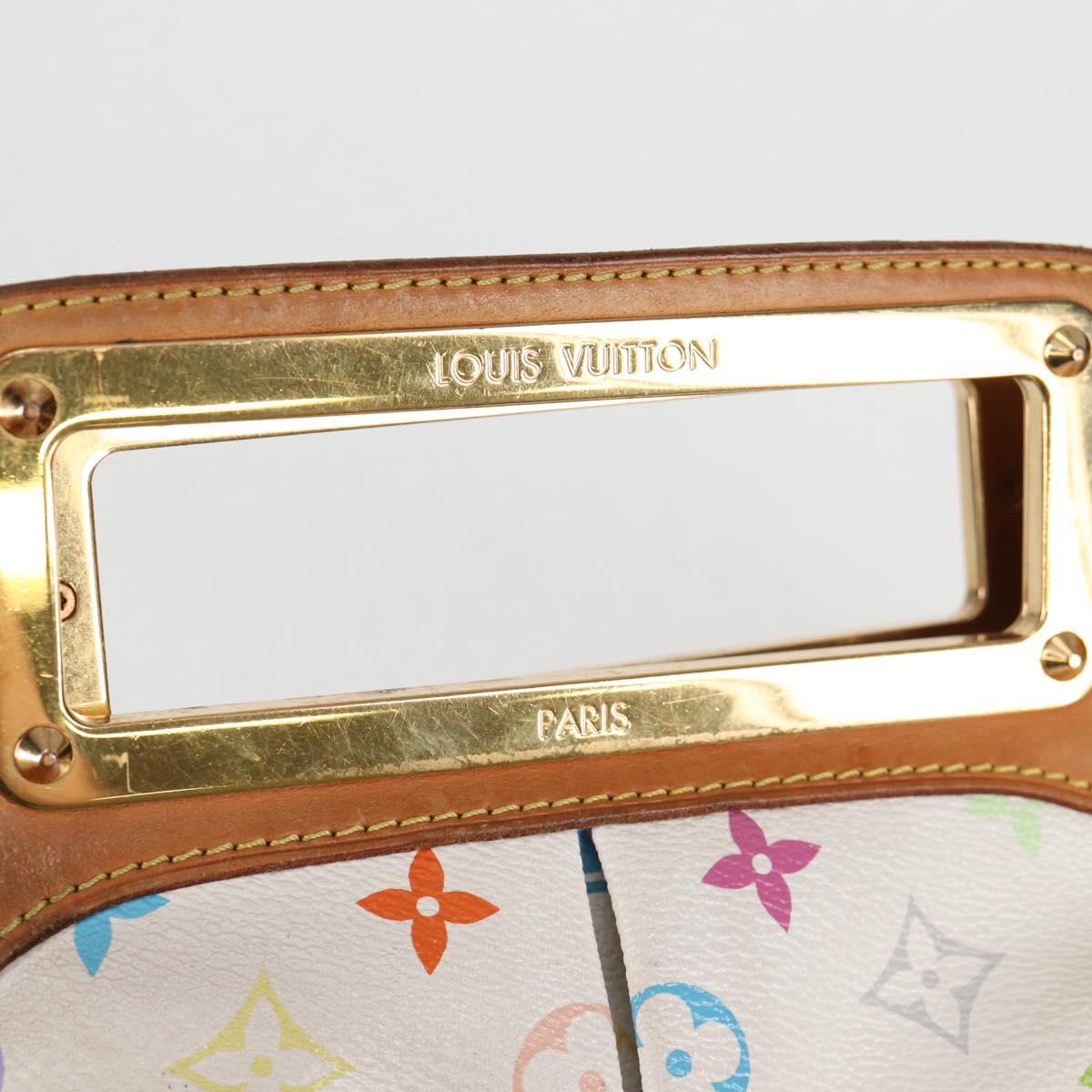 LOUIS VUITTON Monogram Multicolor Judy MM Bag 2Way White M40255 LV Auth 125654