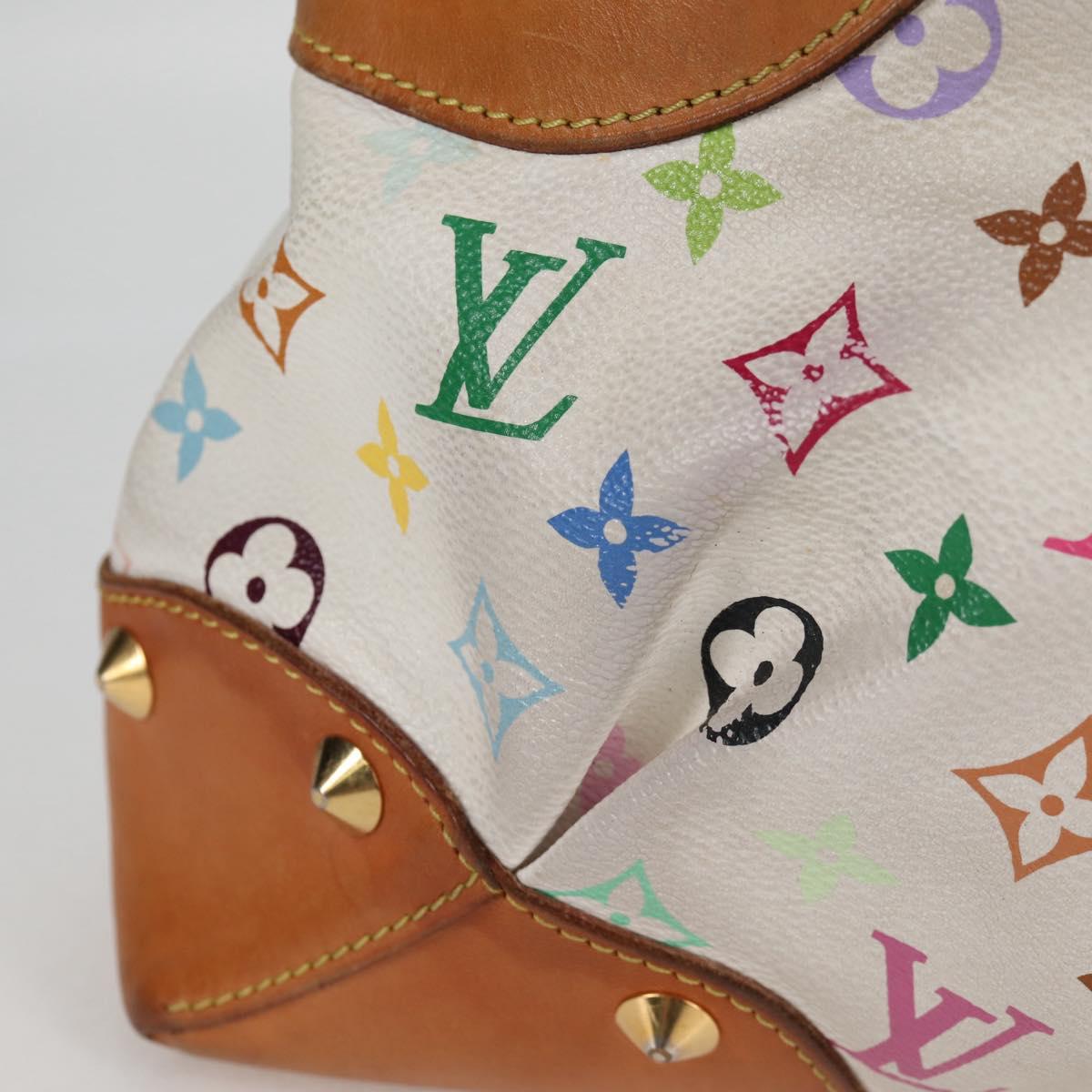 LOUIS VUITTON Monogram Multicolor Judy MM Bag 2Way White M40255 LV Auth 125654