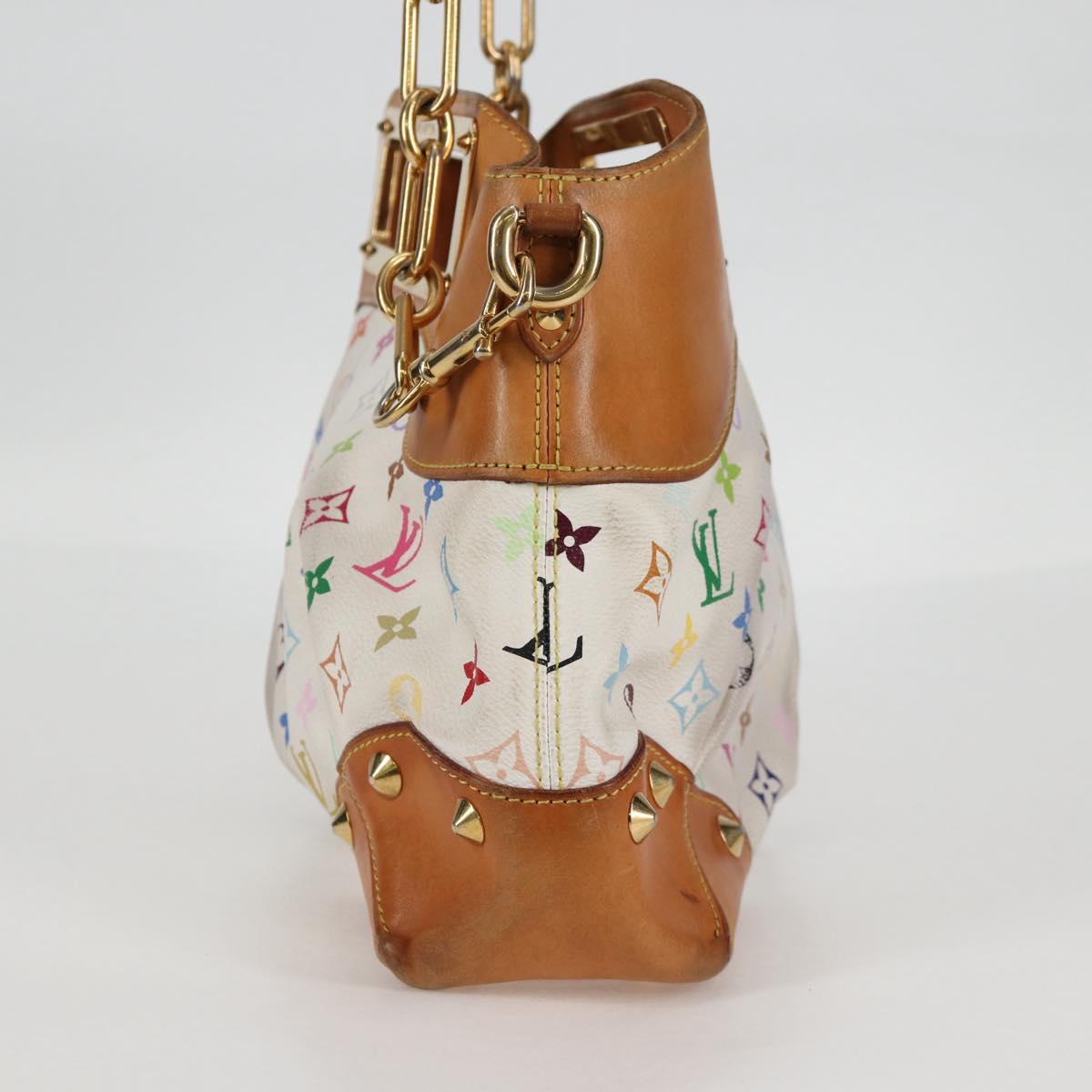 LOUIS VUITTON Monogram Multicolor Judy MM Bag 2Way White M40255 LV Auth 125654