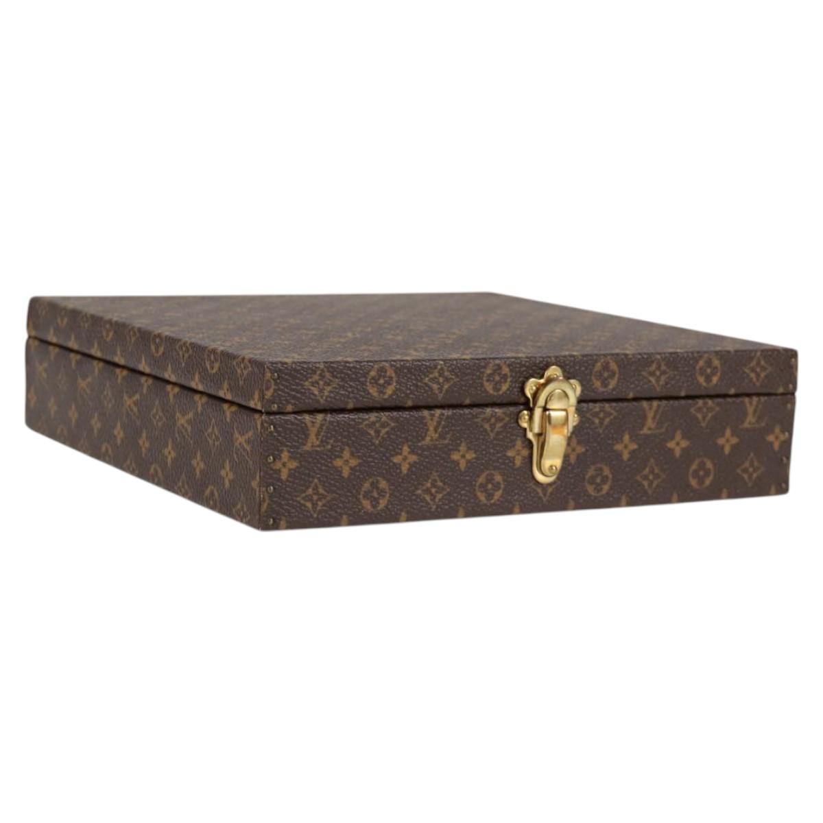LOUIS VUITTON Monogram Jewelry case Jewelry Box LV Auth 125659SAV