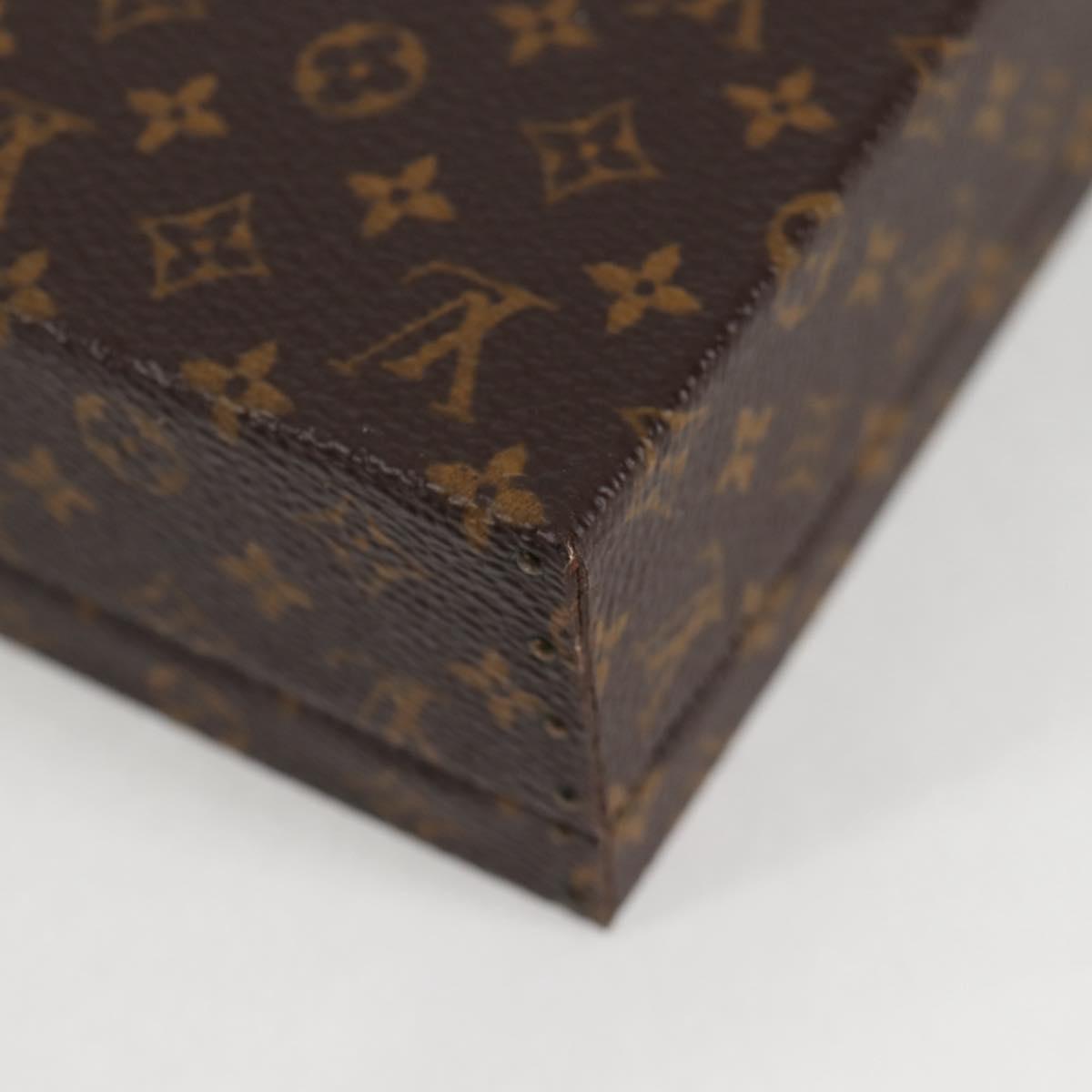 LOUIS VUITTON Monogram Jewelry case Jewelry Box LV Auth 125659SAV