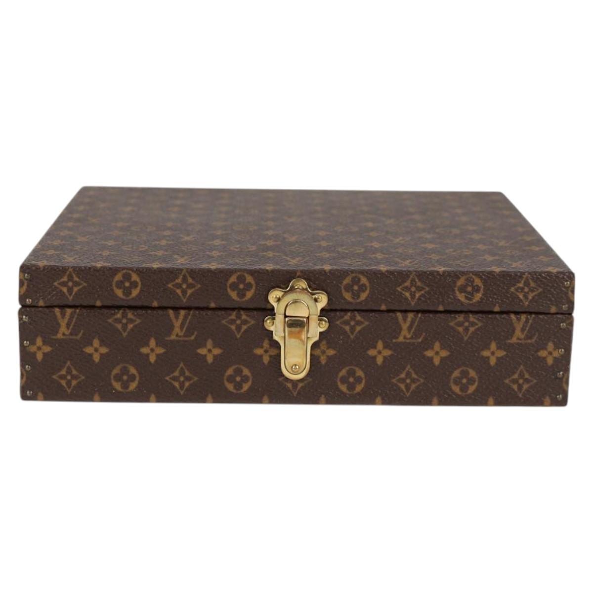 LOUIS VUITTON Monogram Jewelry case Jewelry Box LV Auth 125659SAV