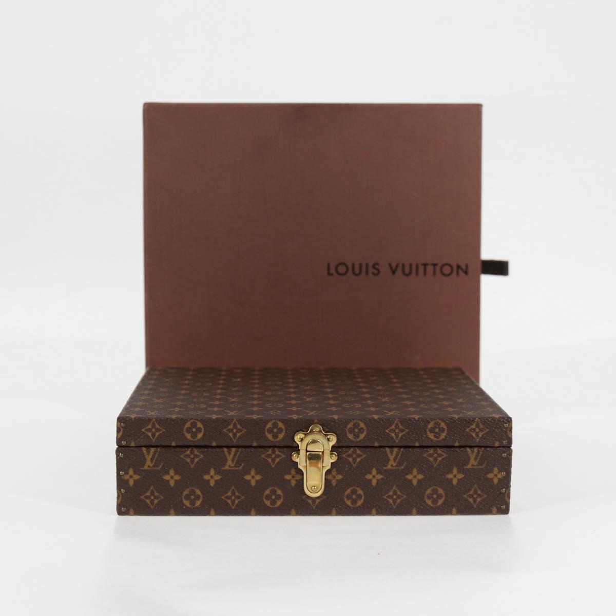 LOUIS VUITTON Monogram Jewelry case Jewelry Box LV Auth 125659SAV