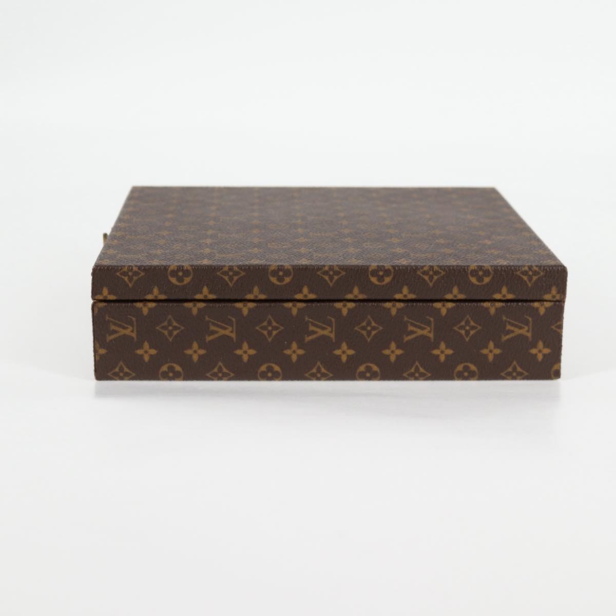 LOUIS VUITTON Monogram Jewelry case Jewelry Box LV Auth 125659SAV