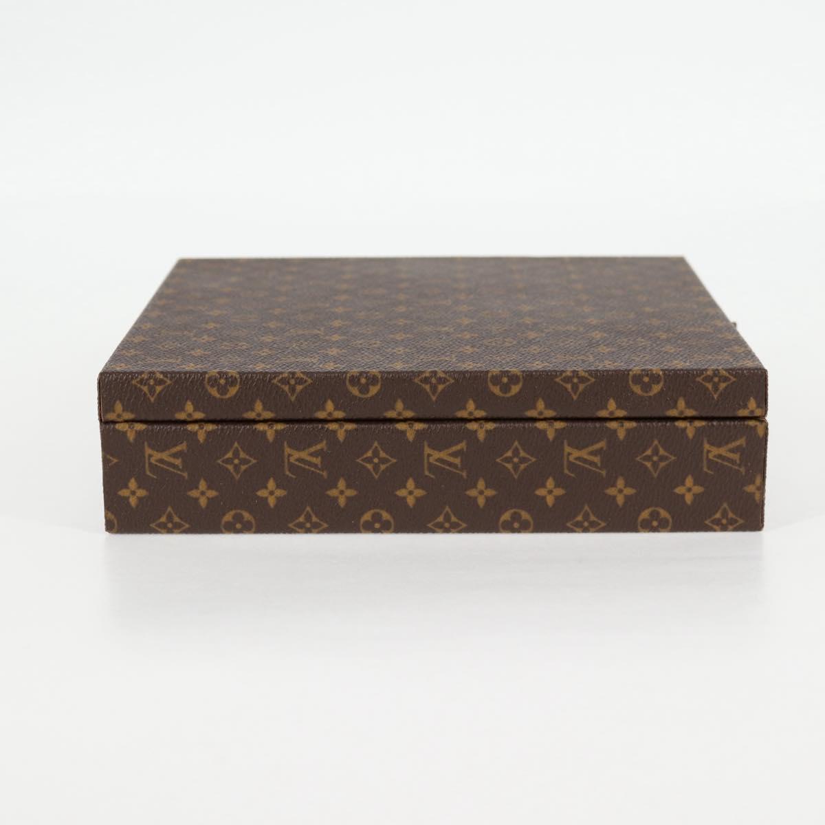 LOUIS VUITTON Monogram Jewelry case Jewelry Box LV Auth 125659SAV