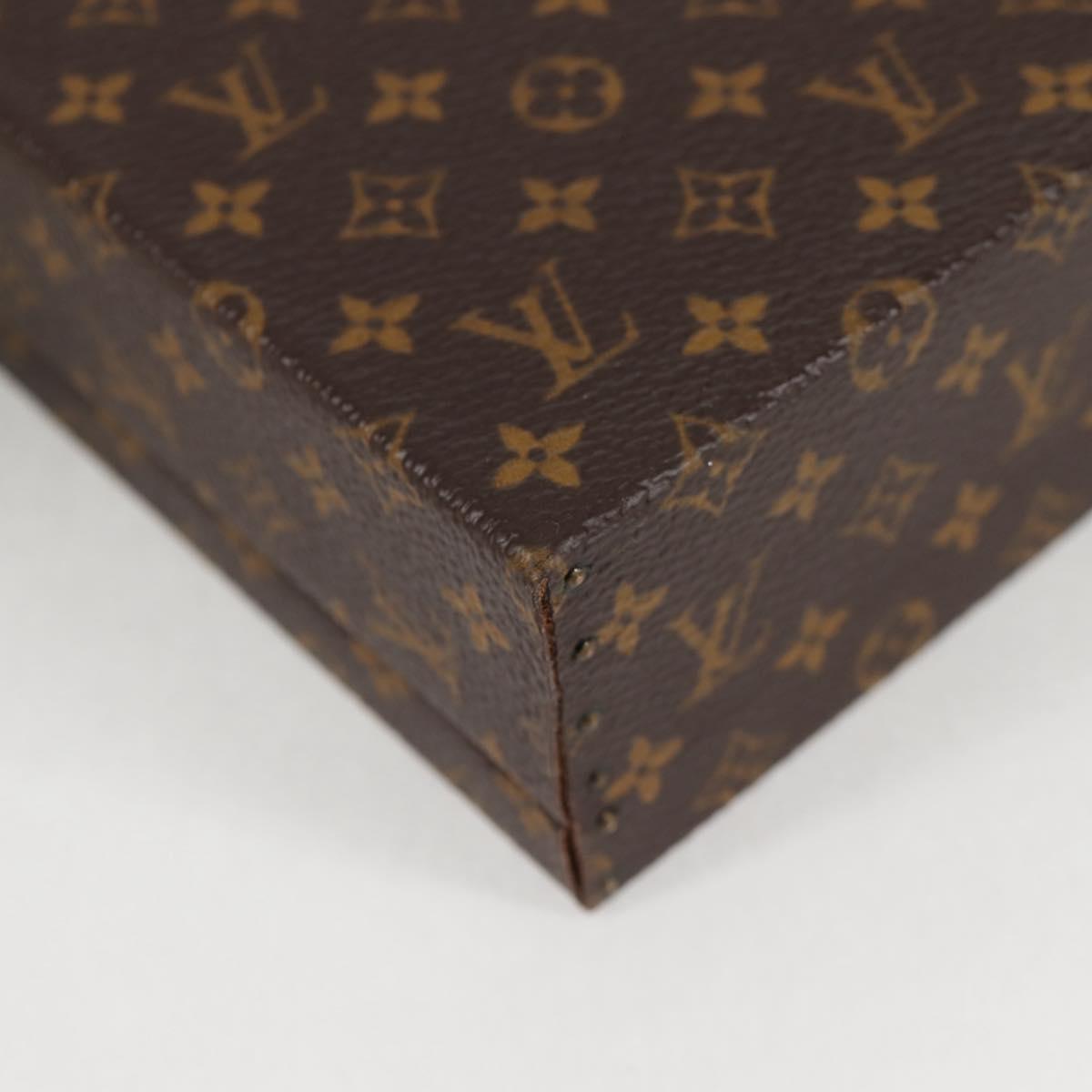 LOUIS VUITTON Monogram Jewelry case Jewelry Box LV Auth 125659SAV