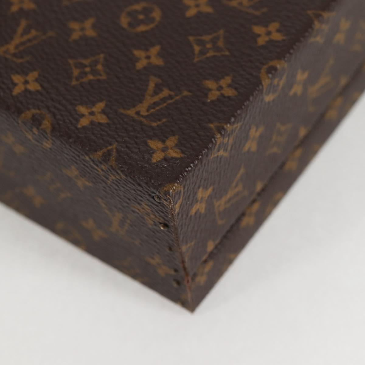 LOUIS VUITTON Monogram Jewelry case Jewelry Box LV Auth 125659SAV