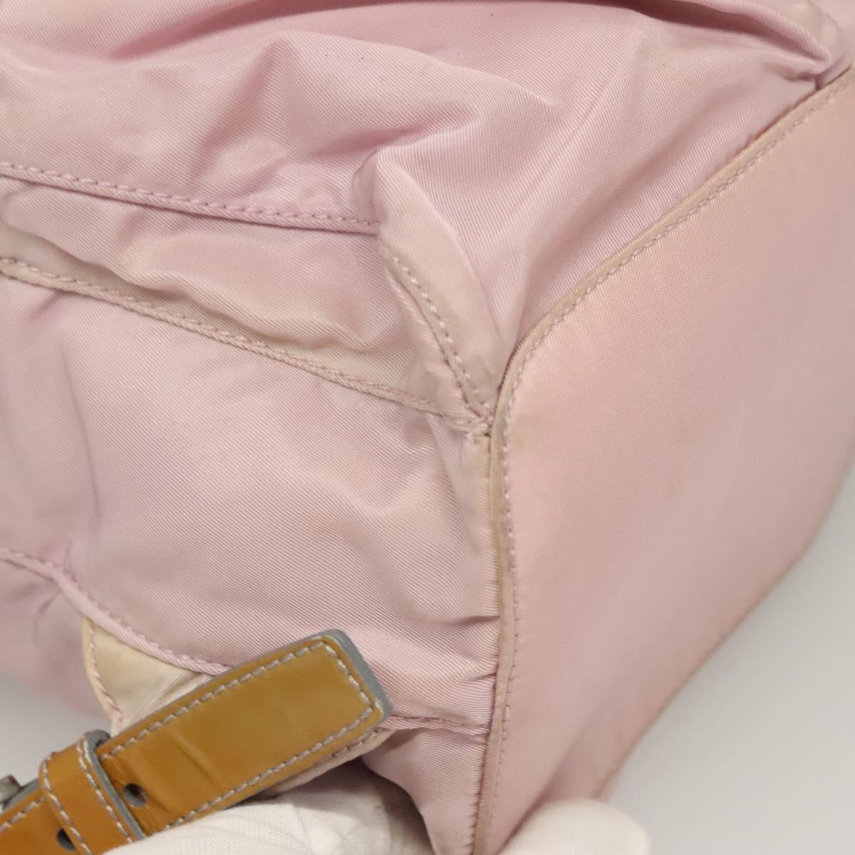 PRADA Backpack Nylon Pink Silver Auth 125696