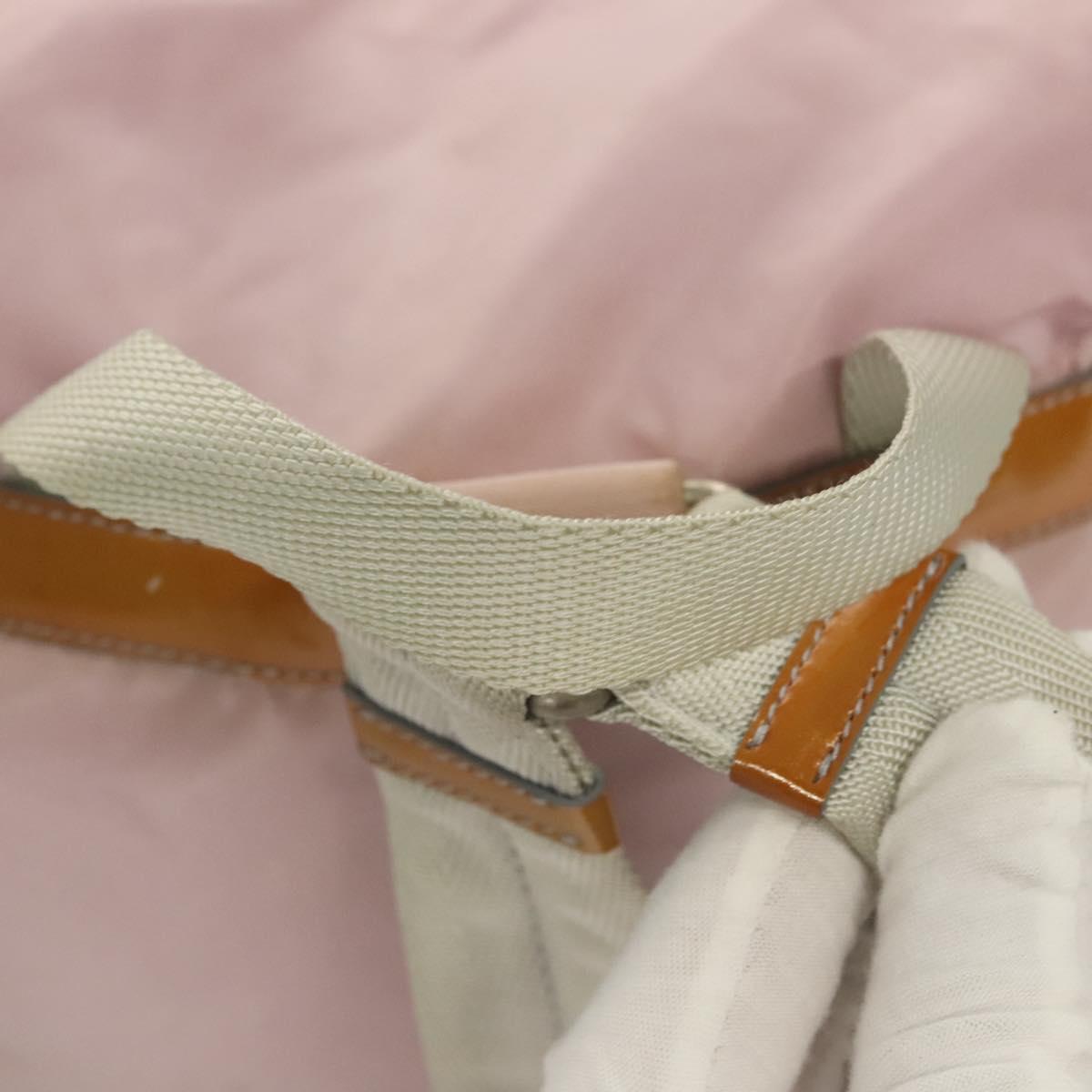 PRADA Backpack Nylon Pink Silver Auth 125696