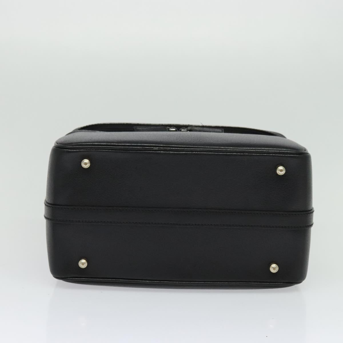 GUCCI Bamboo Hand Bag Leather 2way Black Gold 013 2122 2491 Auth 125704