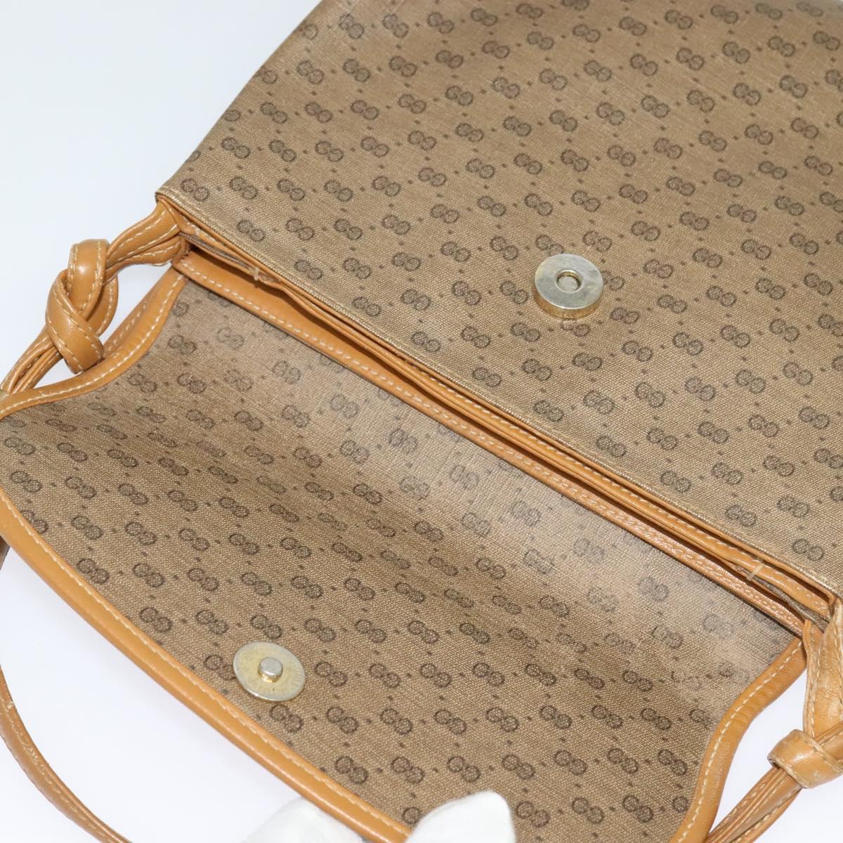 GUCCI Micro GG Supreme Shoulder Bag PVC Beige Gold 41 02 079 Auth 125755