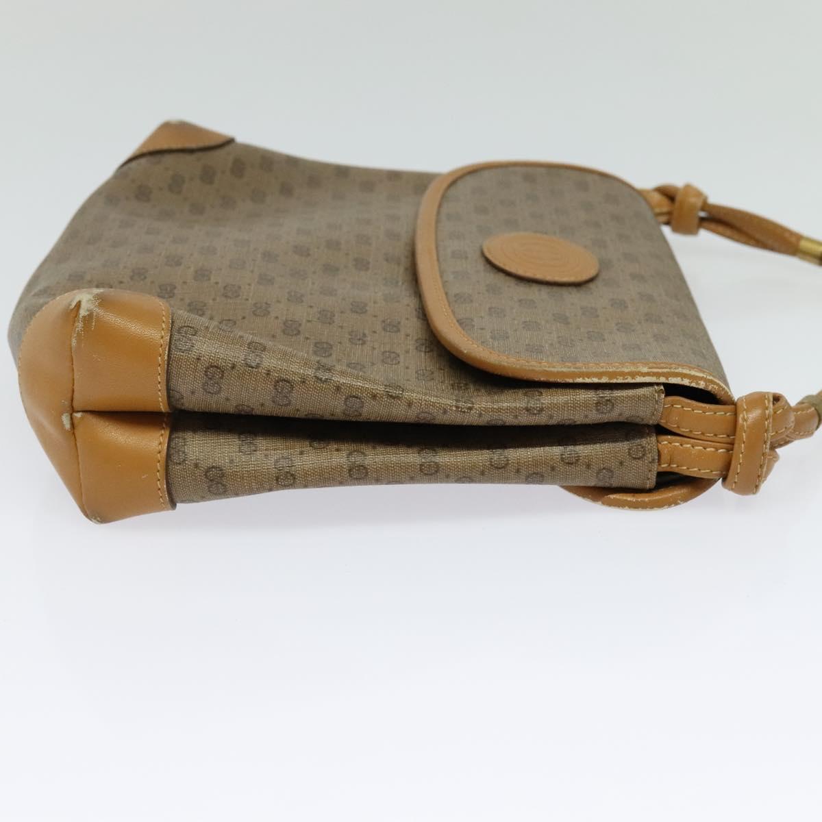 GUCCI Micro GG Supreme Shoulder Bag PVC Beige Gold 41 02 079 Auth 125755