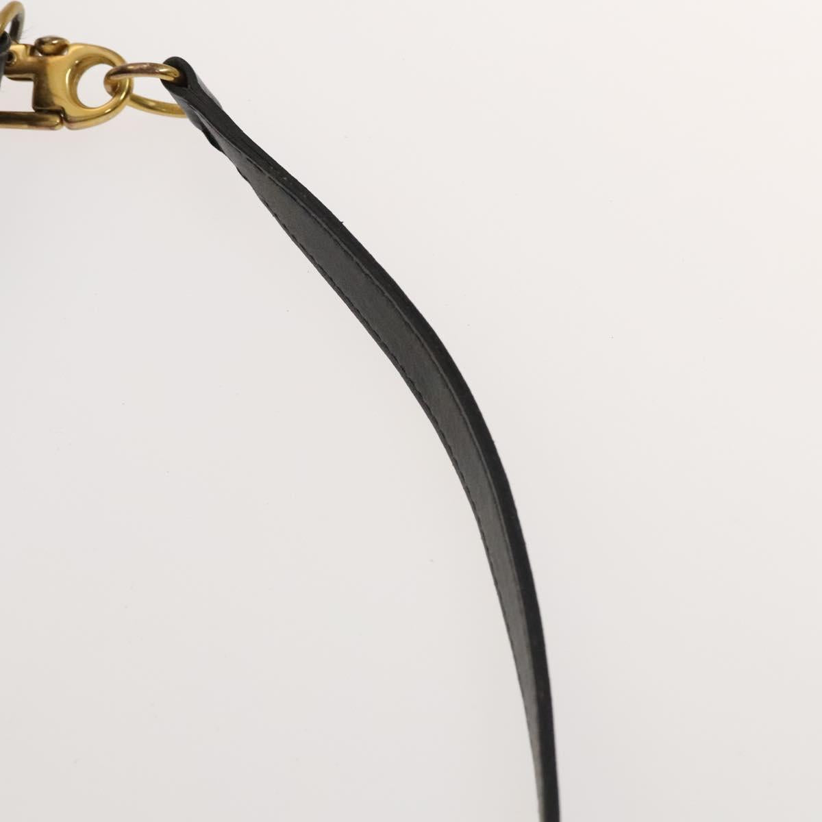 GUCCI Micro GG Supreme Sherry Line Shoulder Bag PVC Navy Gold Auth 125756