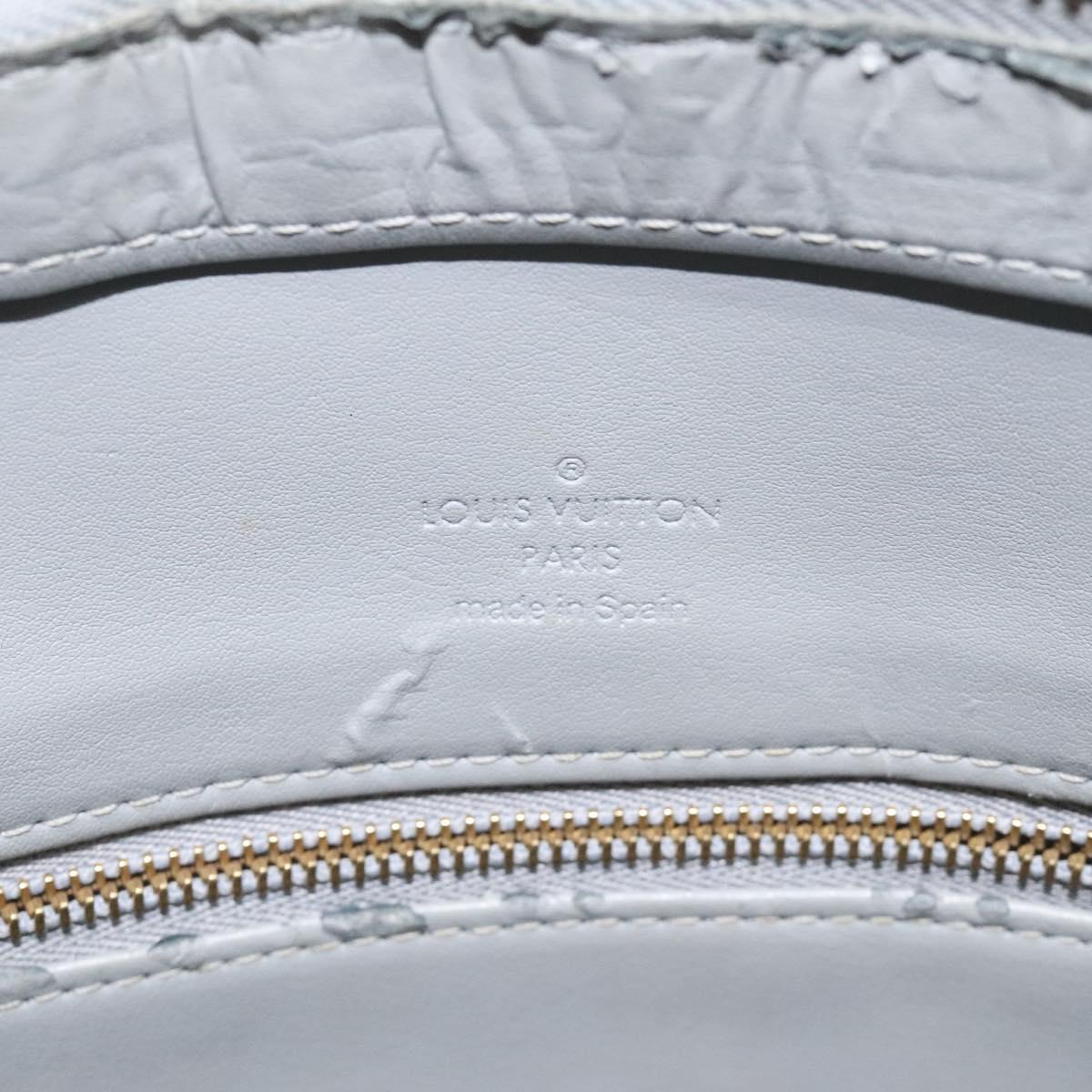 LOUIS VUITTON Monogram Vernis Houston Hand Bag Gris M91053 LV Auth 125776