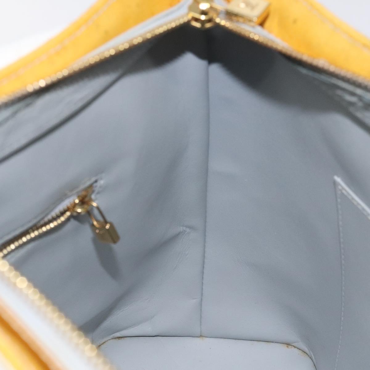 LOUIS VUITTON Monogram Vernis Houston Hand Bag Gris M91053 LV Auth 125776