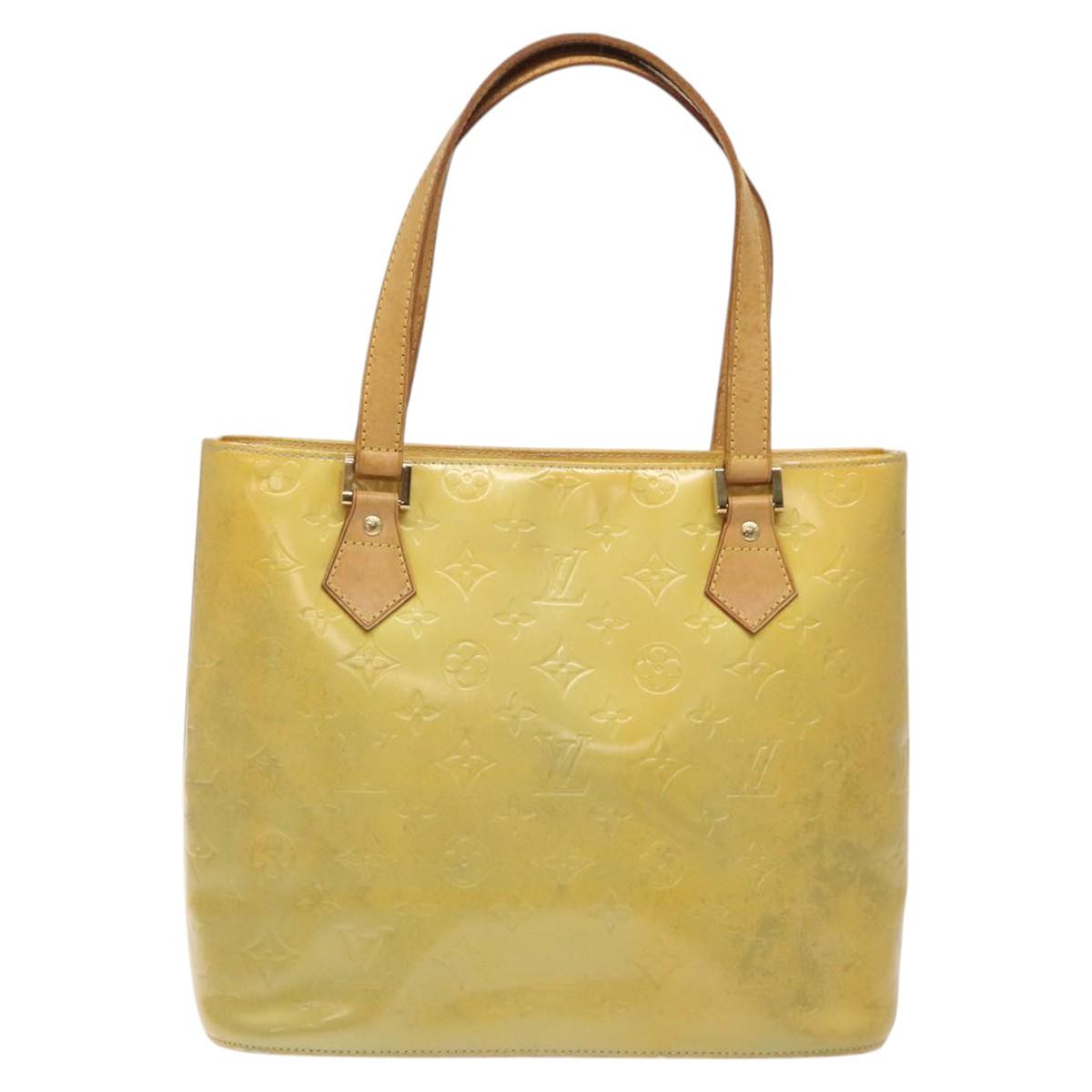 LOUIS VUITTON Monogram Vernis Houston Hand Bag Gris M91053 LV Auth 125776