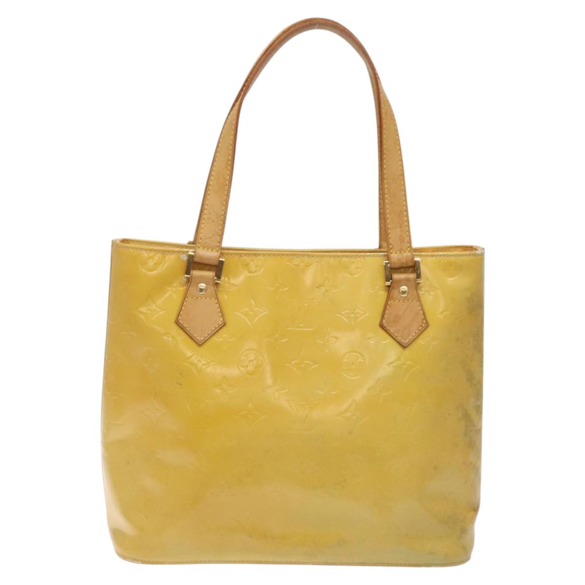 LOUIS VUITTON Monogram Vernis Houston Hand Bag Gris M91053 LV Auth 125776
