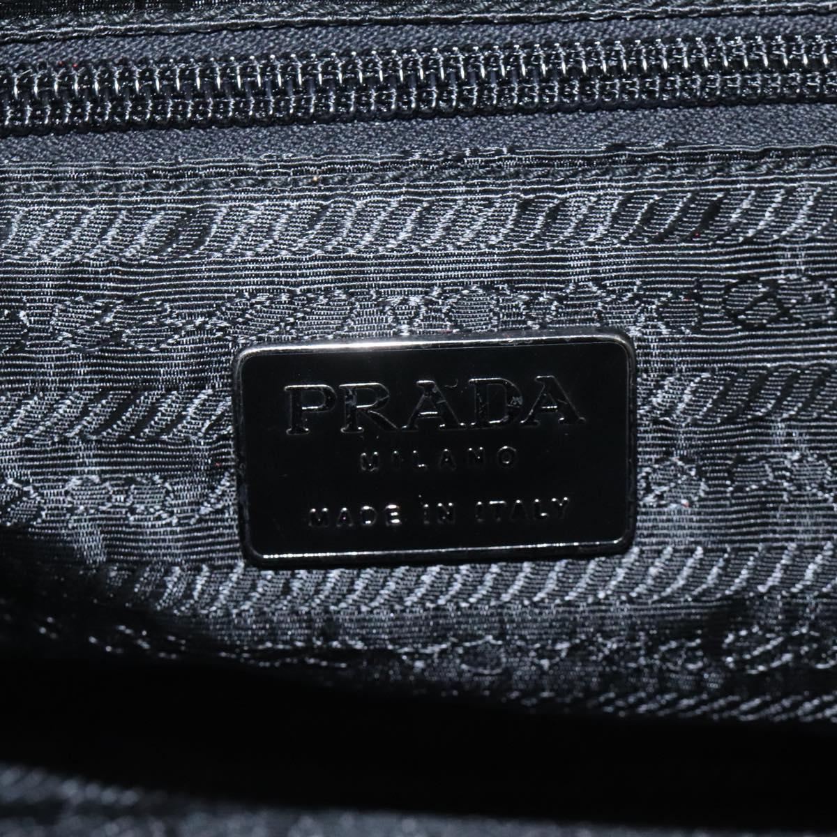 PRADA Hand Bag Velor Brown Auth 125801