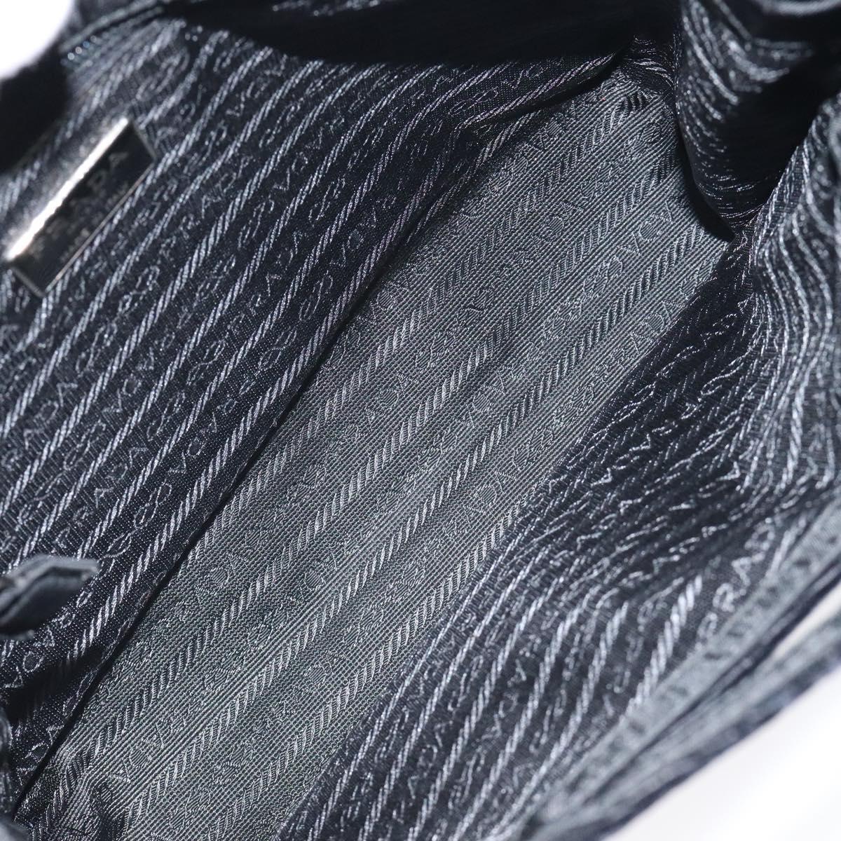 PRADA Hand Bag Velor Black Auth 125802