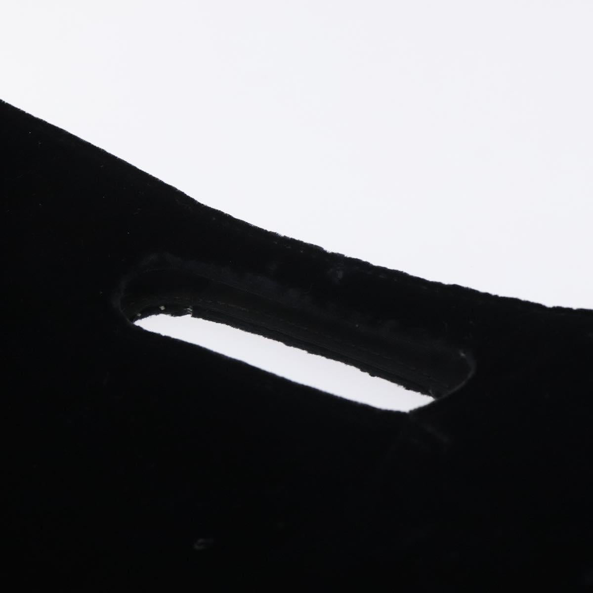 PRADA Hand Bag Velor Black Auth 125802